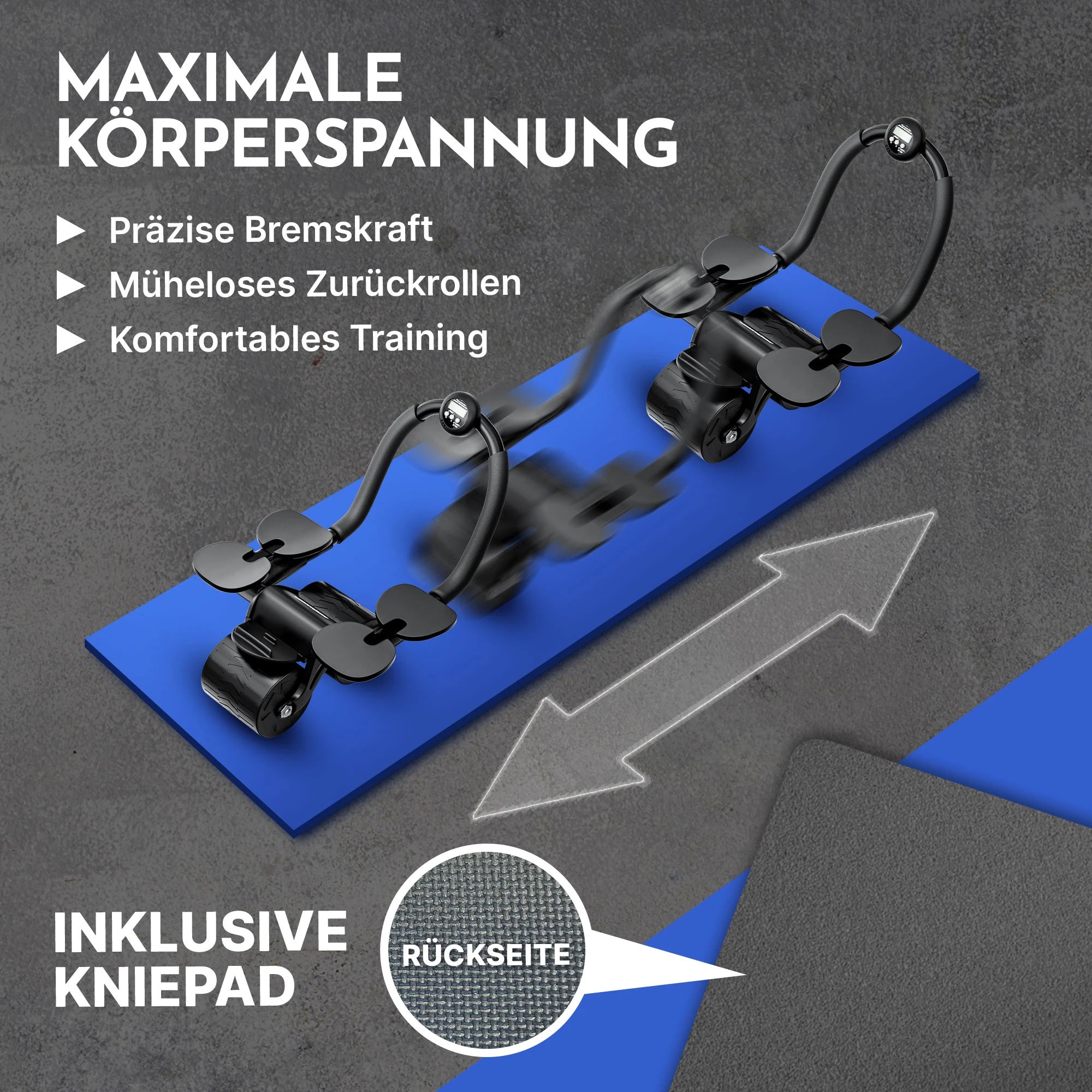 Bauchroller mit Ellbogenpolster - - Bauchtrainer von NEOLYMP | Fitnessequipment und Sportartikel