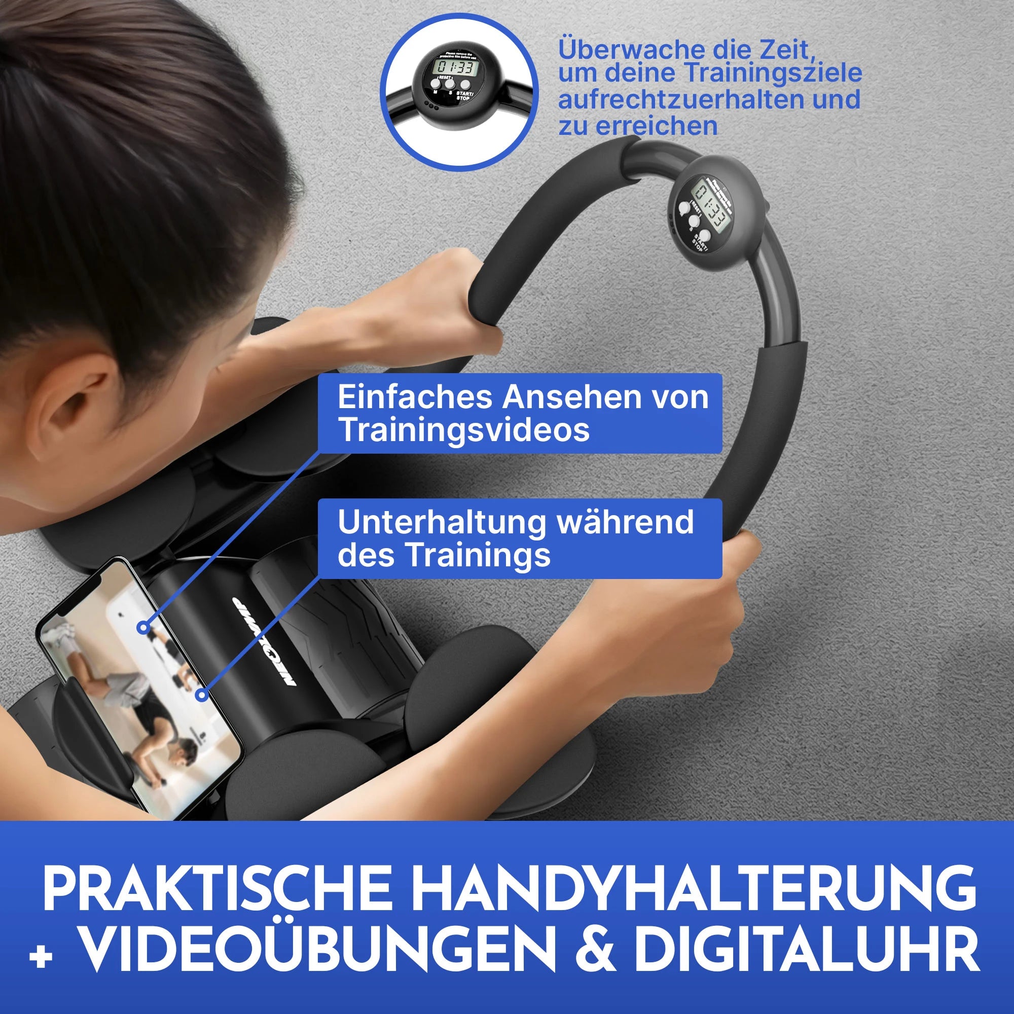 Bauchroller mit Ellbogenpolster - - Bauchtrainer von NEOLYMP | Fitnessequipment und Sportartikel