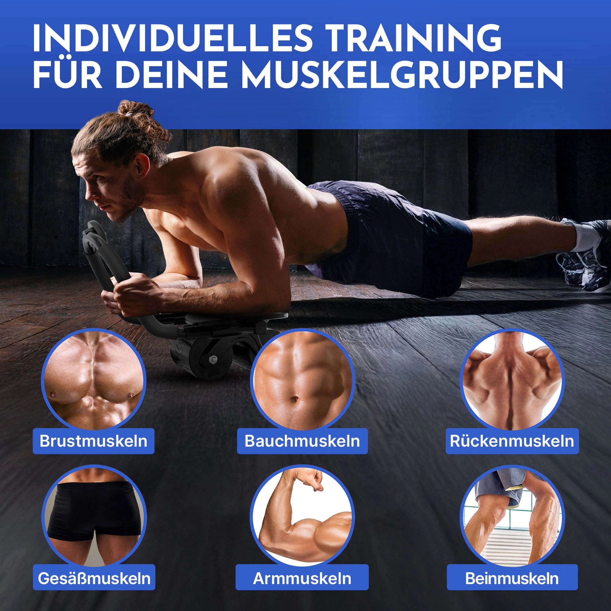Bauchroller mit Ellbogenpolster - - Bauchtrainer von NEOLYMP | Fitnessequipment und Sportartikel