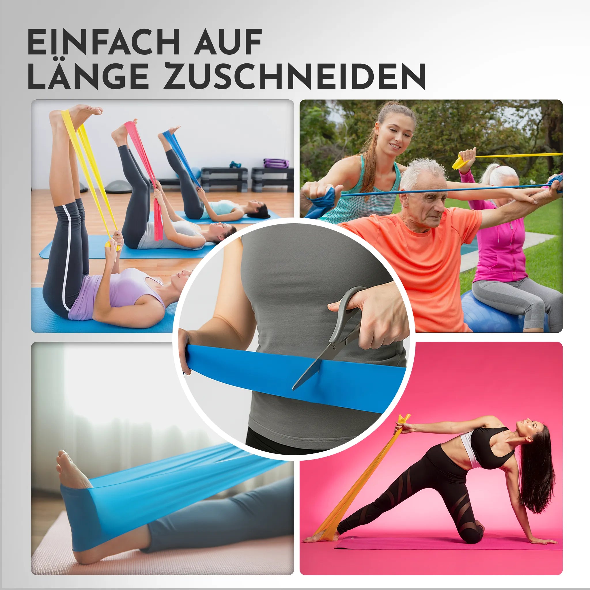 Elastisches Widerstandsband auf Rolle TPE verschiedene Längen – Extra leicht (Gelb) / 23 Meter (B‑Ware) - - Outlet von NEOLYMP | Fitnessequipment und Sportartikel