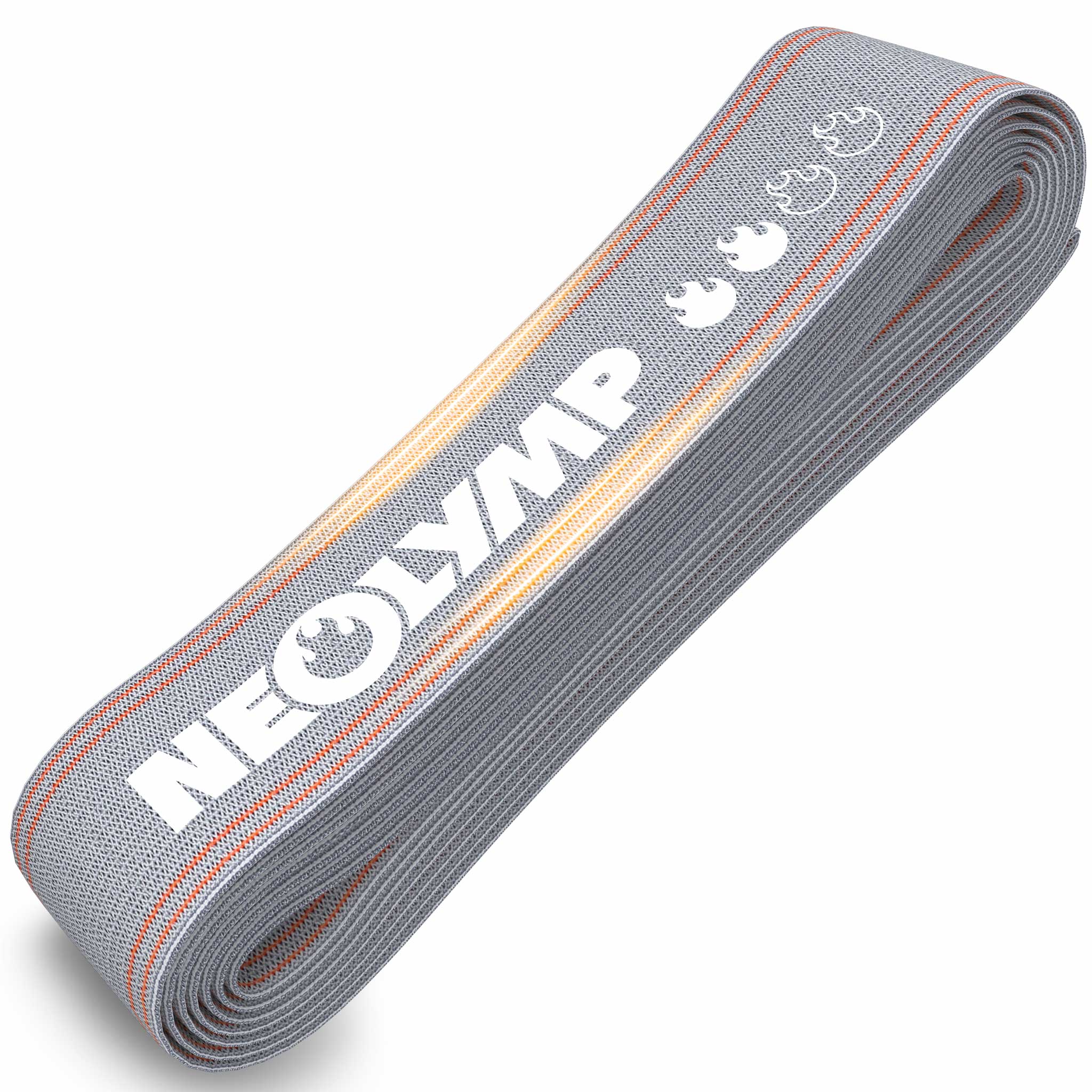 Powerband aus Stoff - mit Verstellschnalle - Powerband in grau (leicht) - Fitnessbänder von NEOLYMP | Fitnessequipment und Sportartikel
