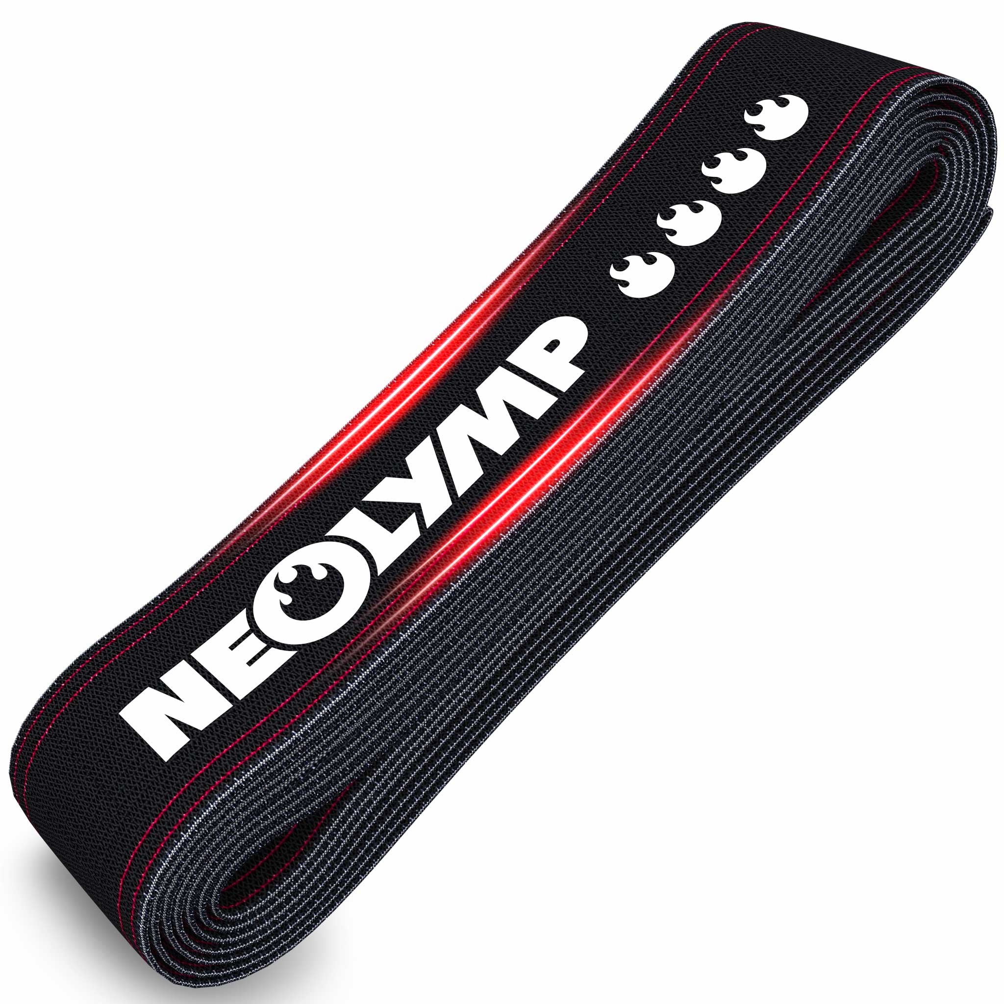 Powerband aus Stoff - mit Verstellschnalle - Powerband in schwarz (stark) - Fitnessbänder von NEOLYMP | Fitnessequipment und Sportartikel
