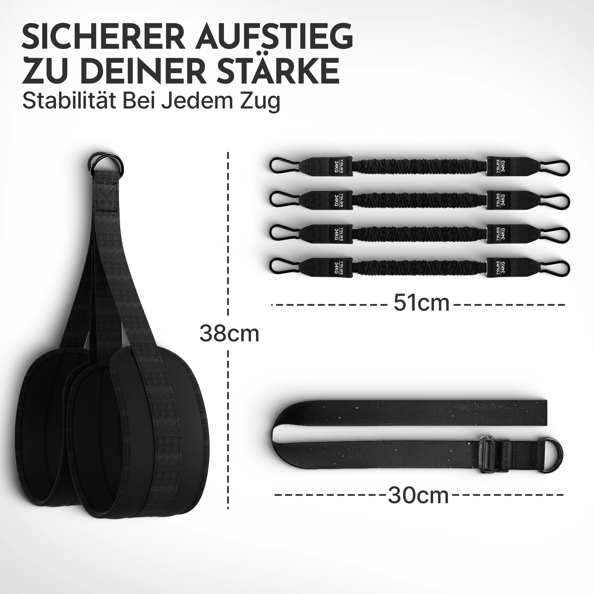 Klimmzughilfe - mit Fußschlaufen und 4-Bänder-System - - Zubehör von NEOLYMP | Fitnessequipment und Sportartikel