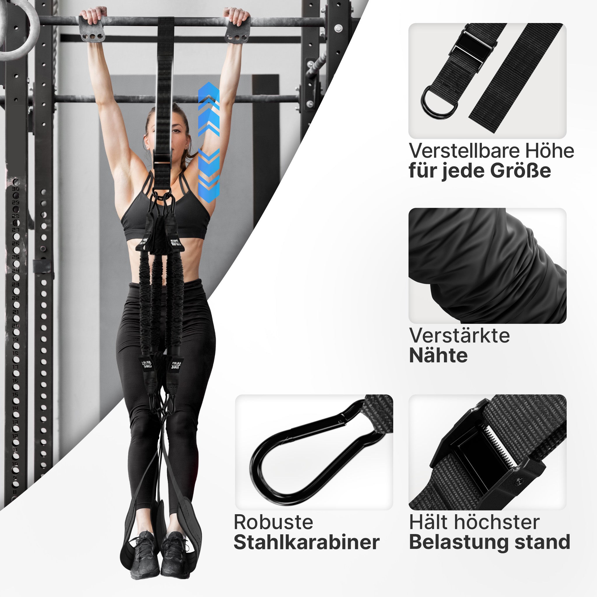 Klimmzughilfe - mit Fußschlaufen und 4-Bänder-System - - Zubehör von NEOLYMP | Fitnessequipment und Sportartikel