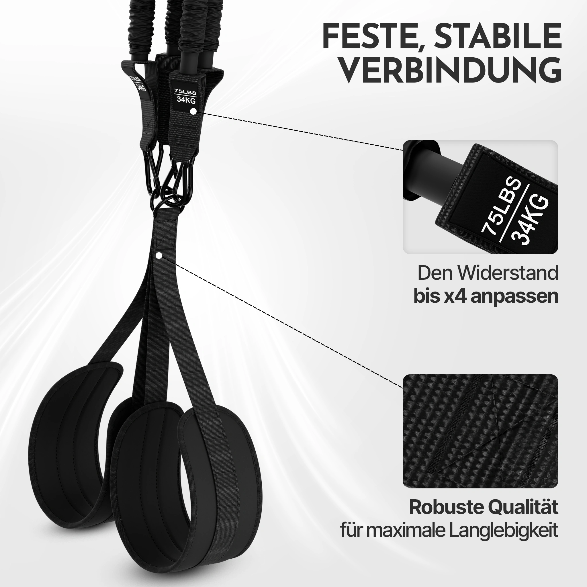 Klimmzughilfe - mit Fußschlaufen und 4-Bänder-System - - Zubehör von NEOLYMP | Fitnessequipment und Sportartikel