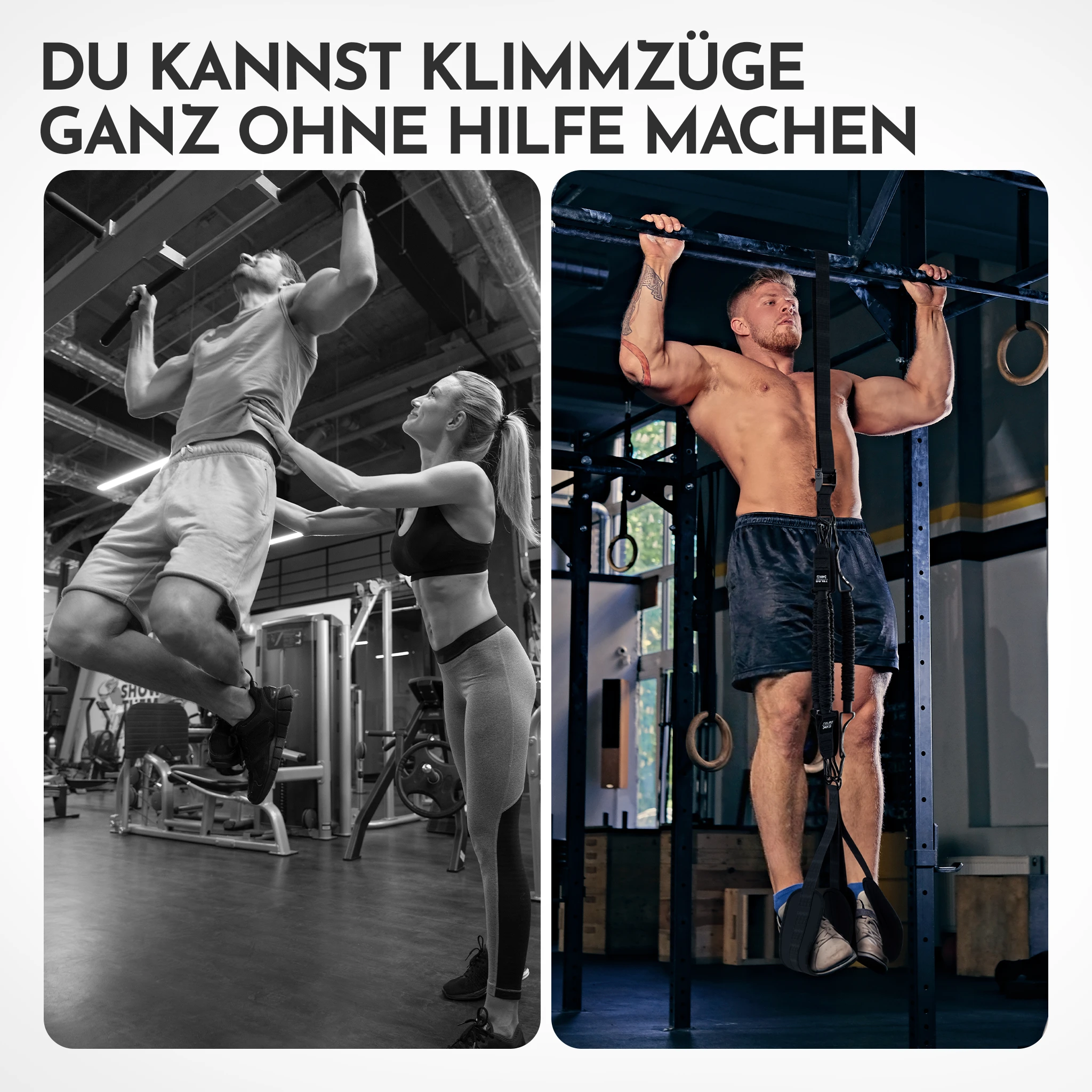 Klimmzughilfe - mit Fußschlaufen und 4-Bänder-System - - Zubehör von NEOLYMP | Fitnessequipment und Sportartikel