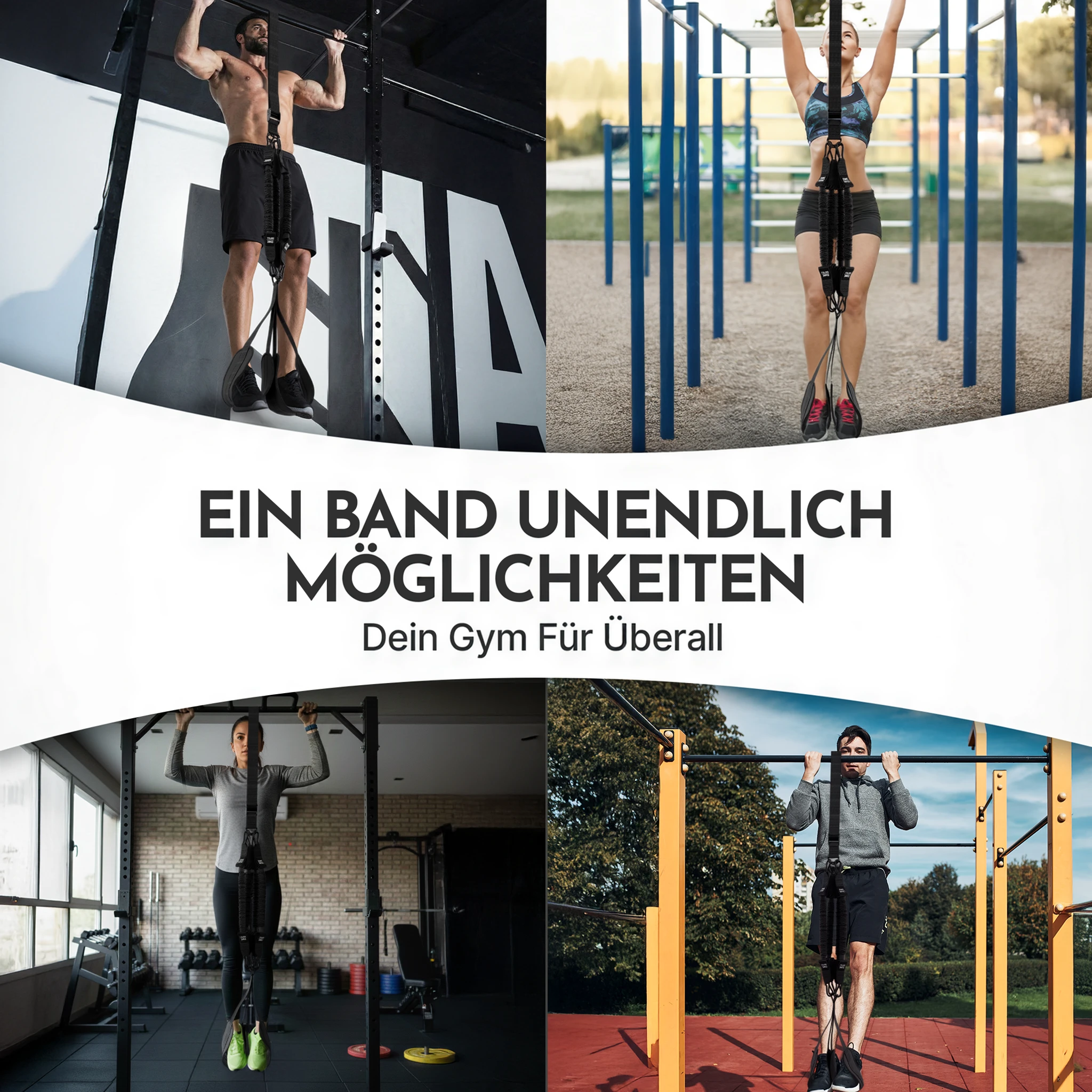 Klimmzughilfe - mit Fußschlaufen und 4-Bänder-System - - Zubehör von NEOLYMP | Fitnessequipment und Sportartikel