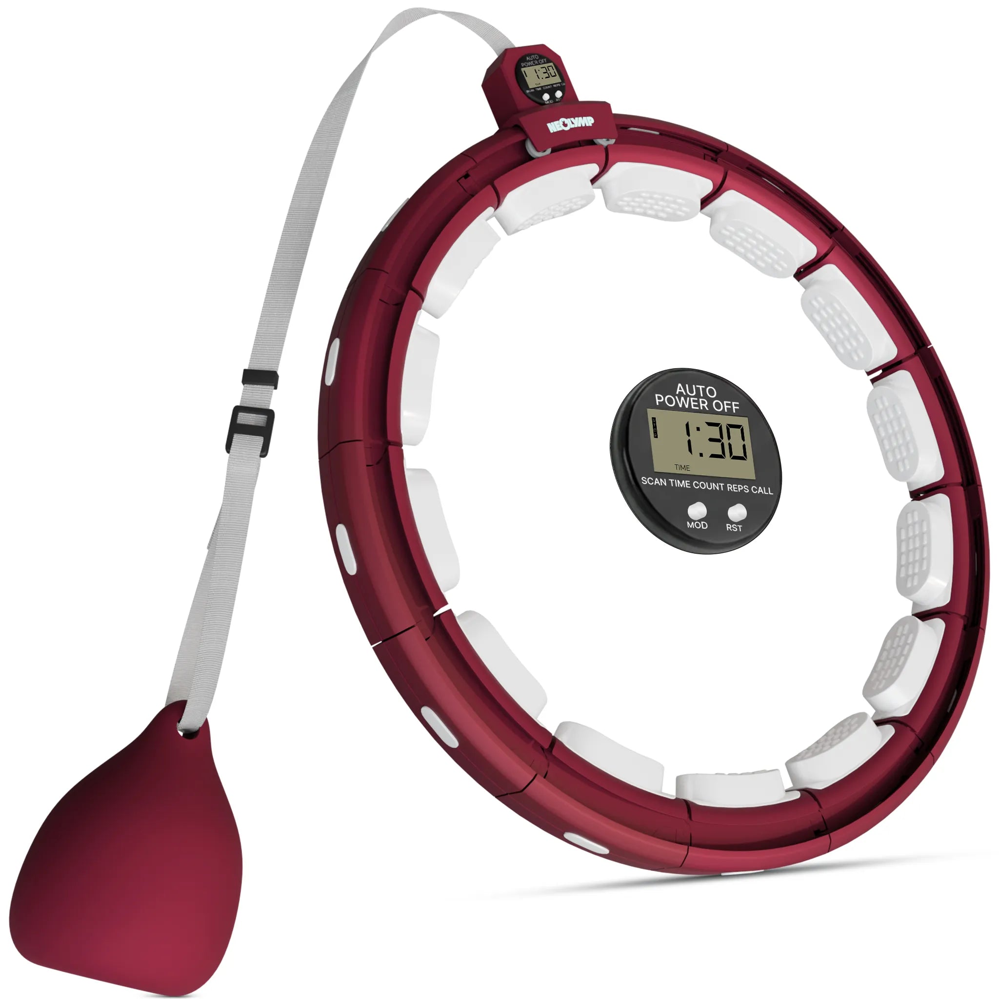 Smarter Hula-Reifen - verstellbar, inkl. Kalorienzähler (B-Ware) - Berry - Outlet von NEOLYMP | Fitnessequipment und Sportartikel