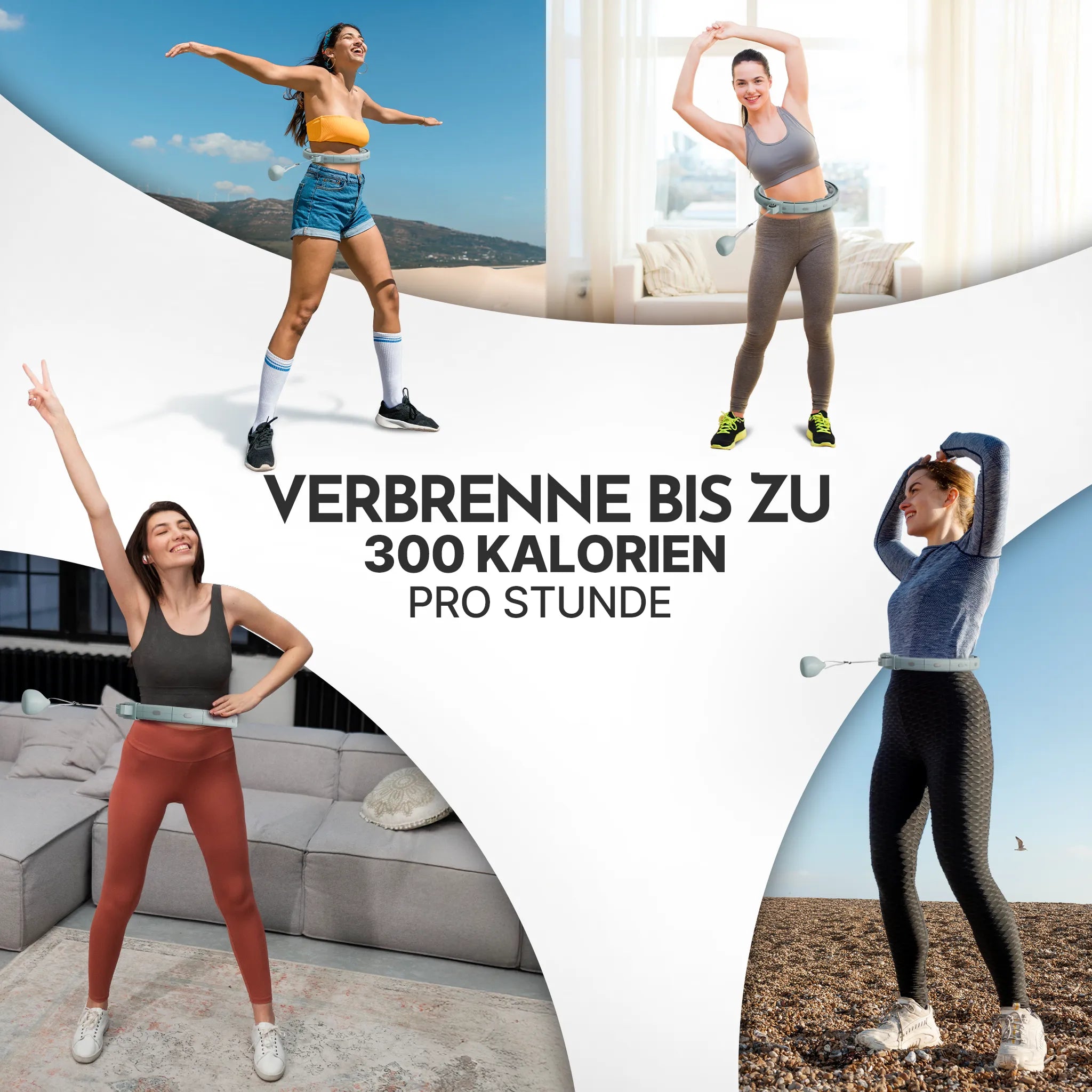 Smarter Hula-Reifen - verstellbar, inkl. Kalorienzähler (B-Ware) - Sky Blue - Outlet von NEOLYMP | Fitnessequipment und Sportartikel