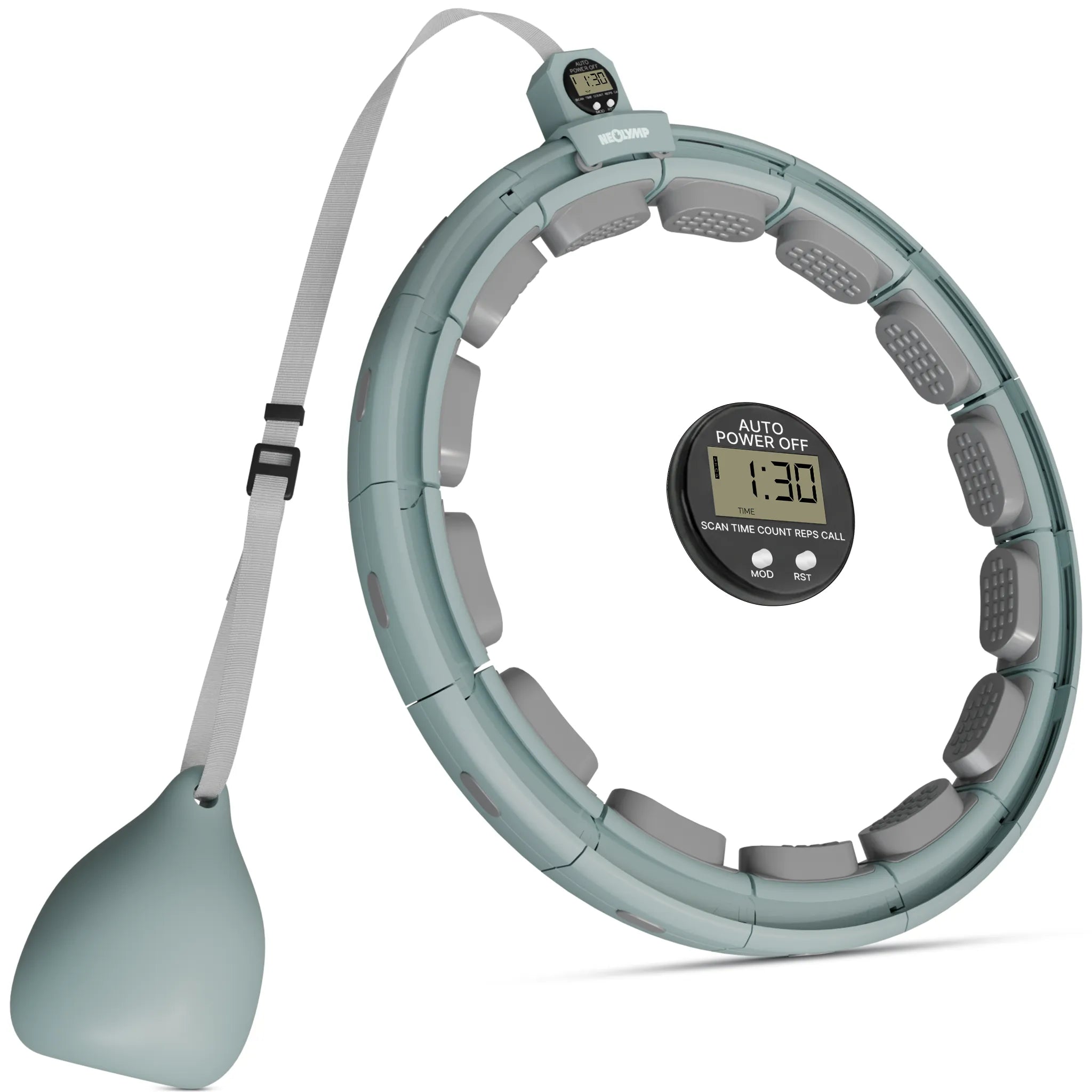 Smarter Hula-Reifen - verstellbar, inkl. Kalorienzähler (B-Ware) - Sky Blue - Outlet von NEOLYMP | Fitnessequipment und Sportartikel