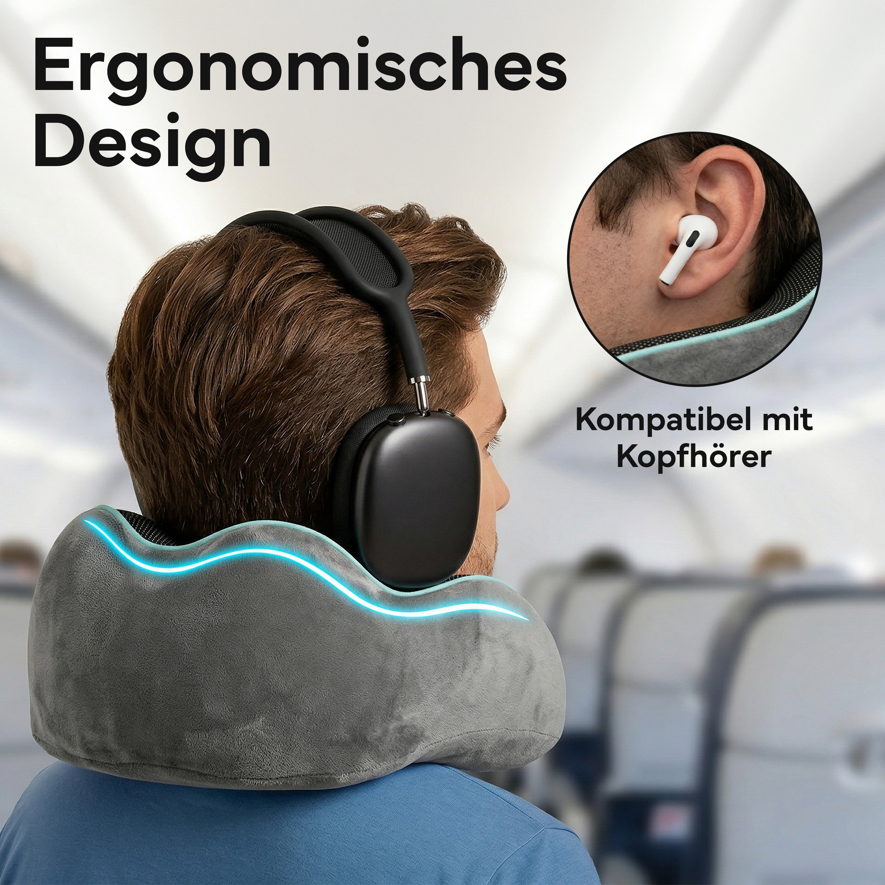 Reise-Nackenkissen - mit 360°-Kopfstütze und Memory Foam | B-Ware - - Outlet von NEOLYMP | Fitnessequipment und Sportartikel