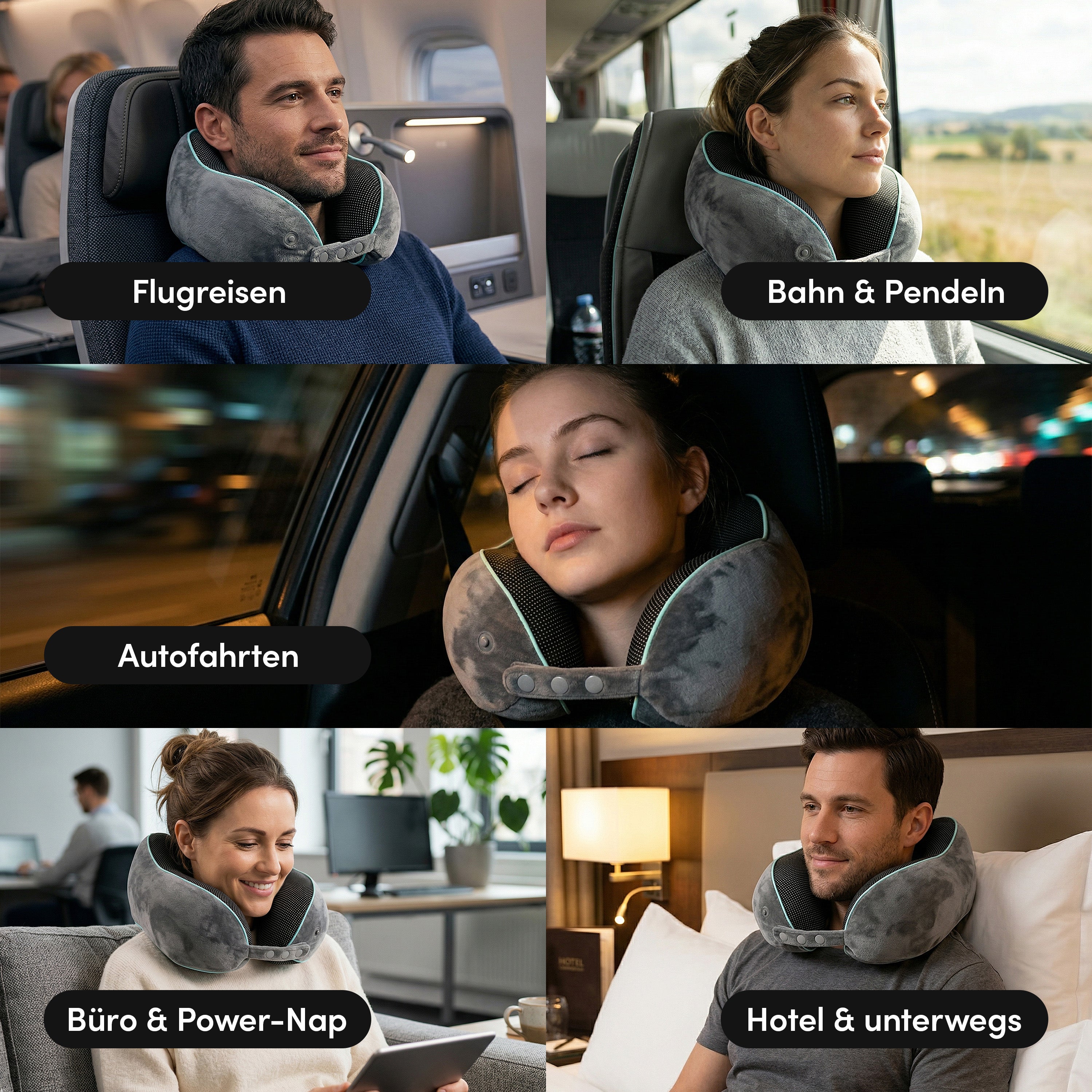 Reise-Nackenkissen - mit 360°-Kopfstütze und Memory Foam | B-Ware - - Outlet von NEOLYMP | Fitnessequipment und Sportartikel