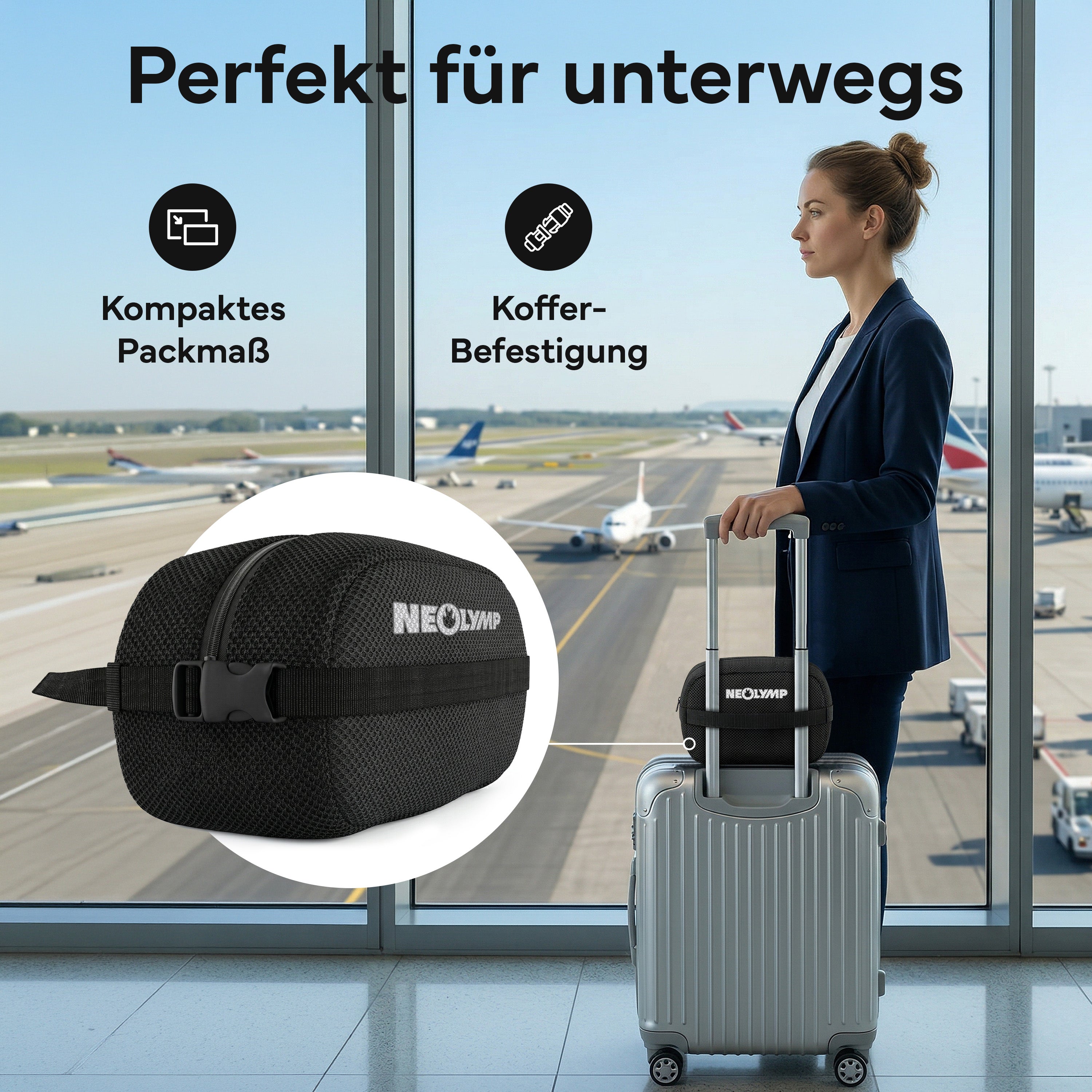 Reise-Nackenkissen - mit 360°-Kopfstütze und Memory Foam | B-Ware - - Outlet von NEOLYMP | Fitnessequipment und Sportartikel