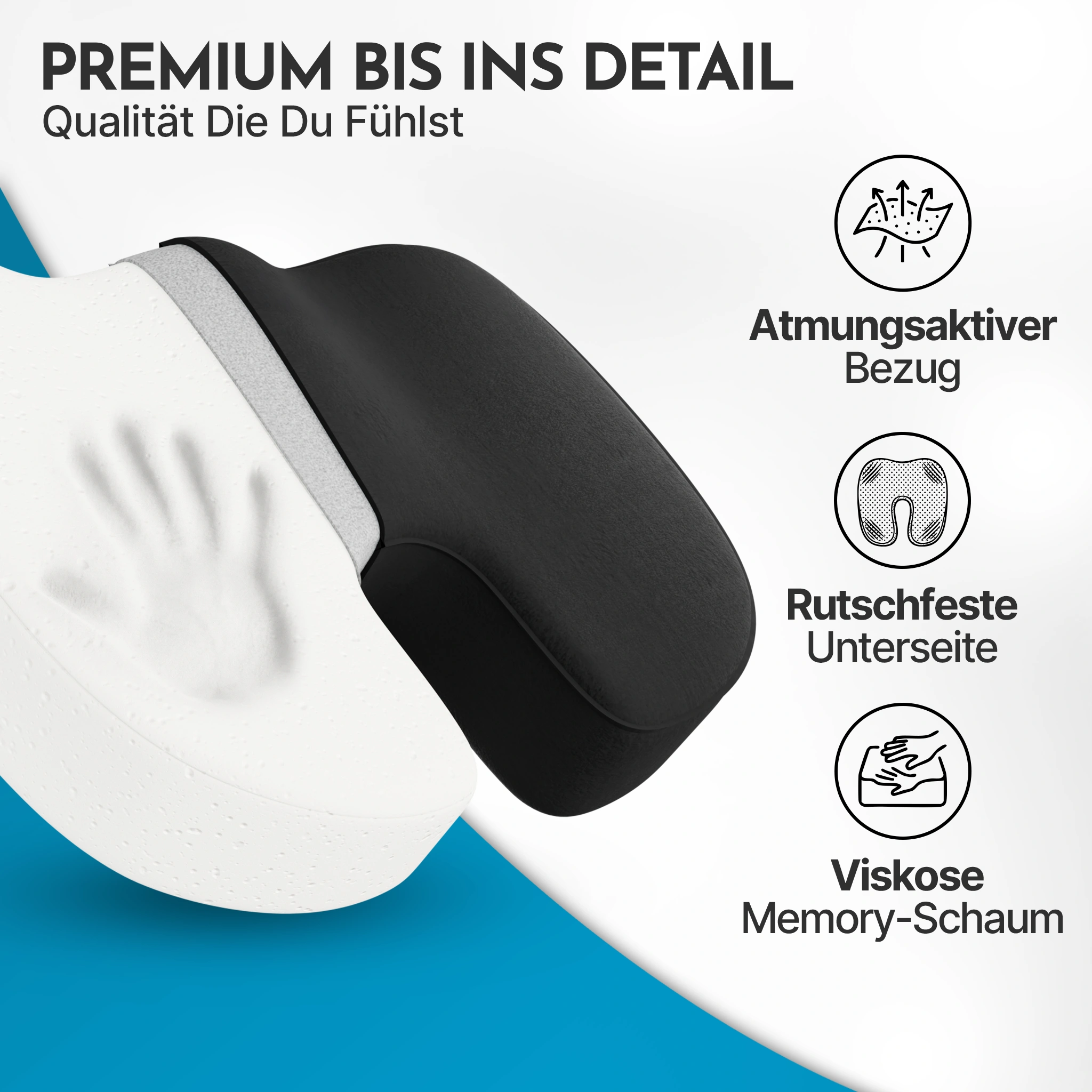 Ergonomisches Sitzkissen – mit Memory Foam – Härtestufe: Hart | B-Ware - - Outlet von NEOLYMP | Fitnessequipment und Sportartikel
