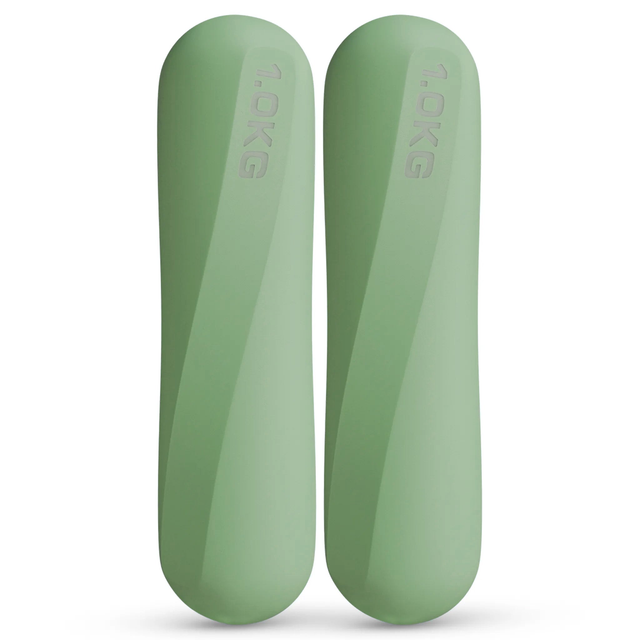 Pilateshanteln 2er Set aus hochwertigem Silikon, 1-2 kg - Matcha 1 kg - Pilatesequipment von NEOLYMP | Fitnessequipment und Sportartikel