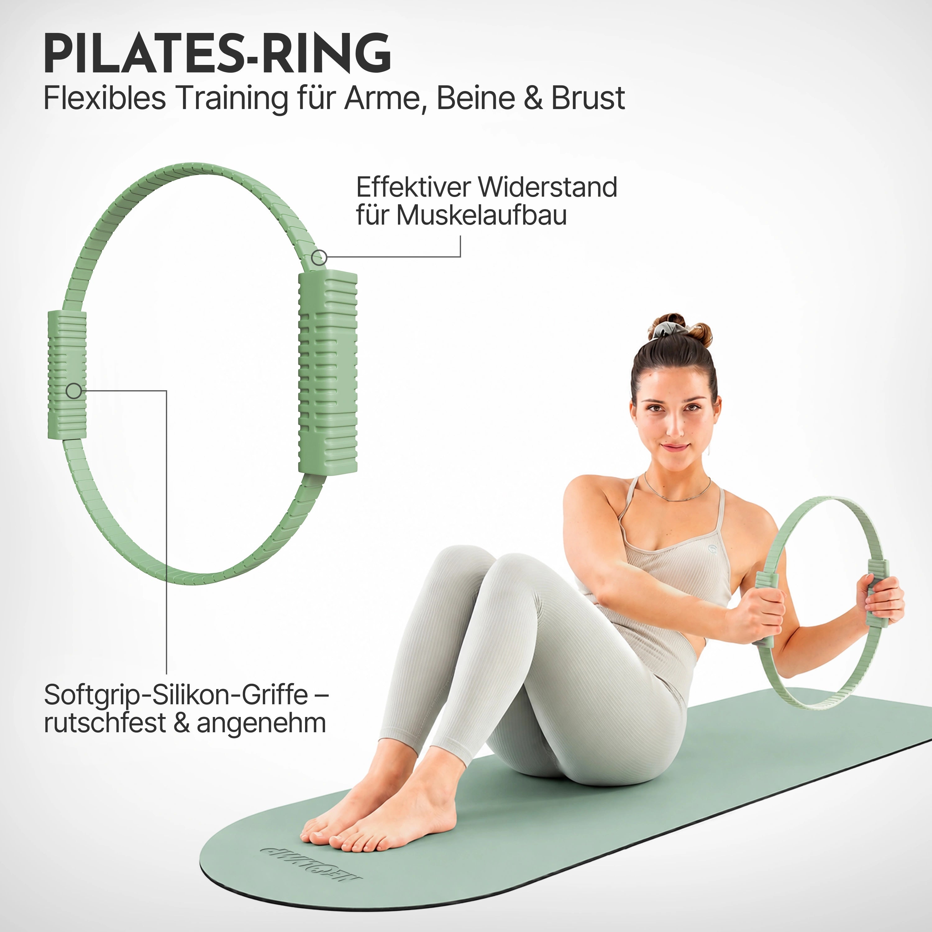 Pilates Komplett-Set Premium - mit Geschenkbox - Matcha BASIC Set - Sportgerät von NEOLYMP | Fitnessequipment und Sportartikel