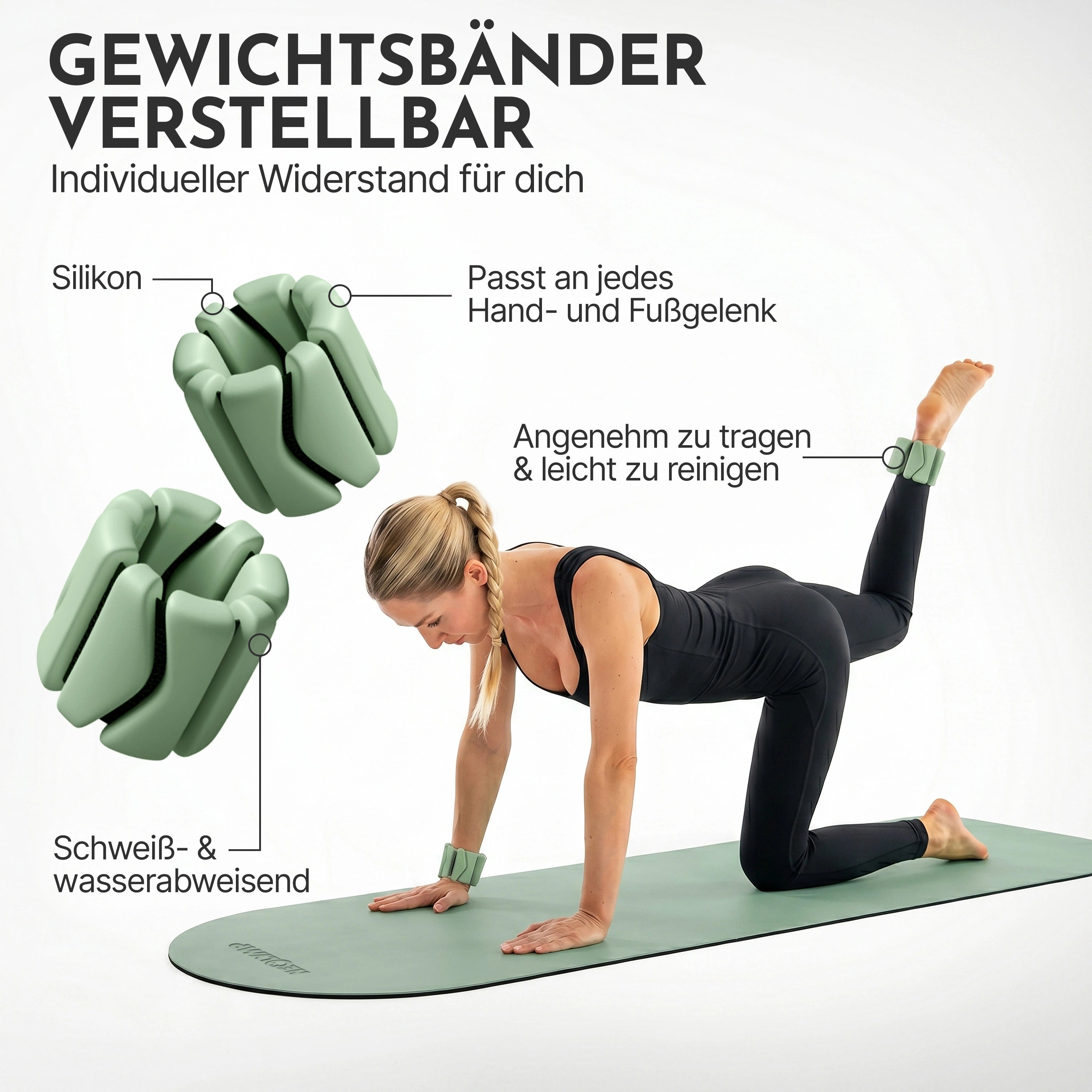 Pilates Komplett-Set Premium - mit Geschenkbox - Matcha BASIC Set - Sportgerät von NEOLYMP | Fitnessequipment und Sportartikel
