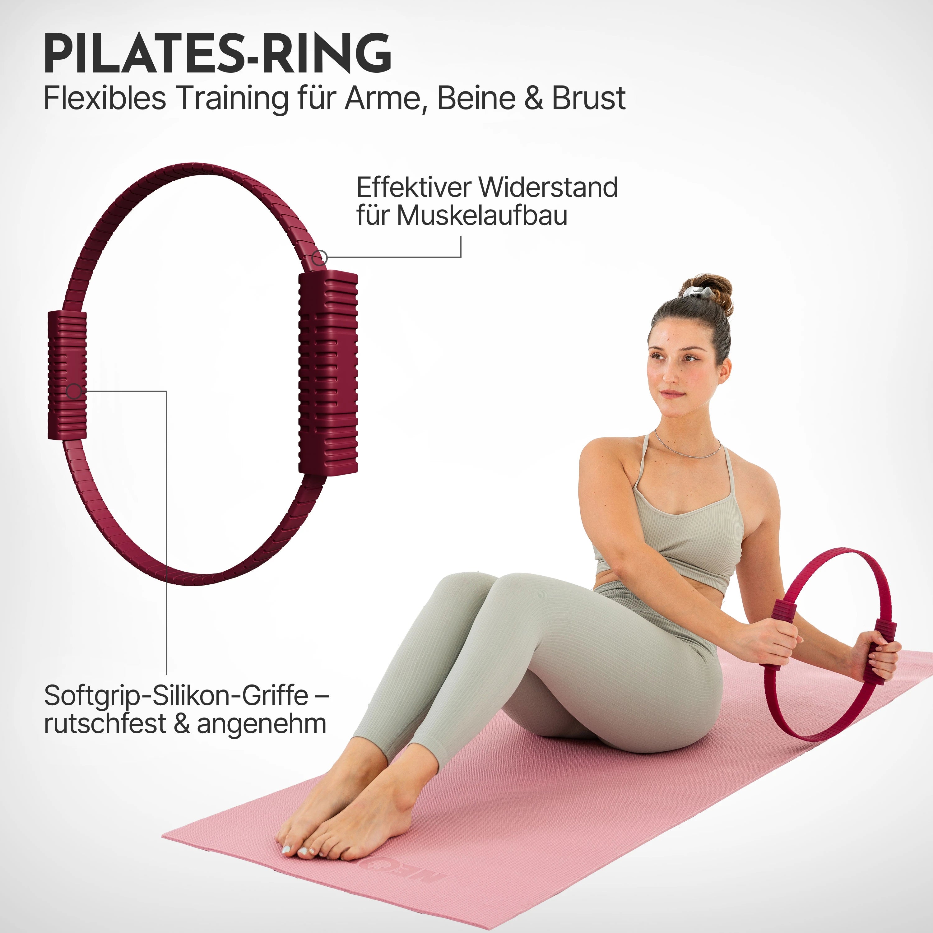 Pilates Komplett-Set Premium - mit Geschenkbox - Berry BASIC Set - Sportgerät von NEOLYMP | Fitnessequipment und Sportartikel