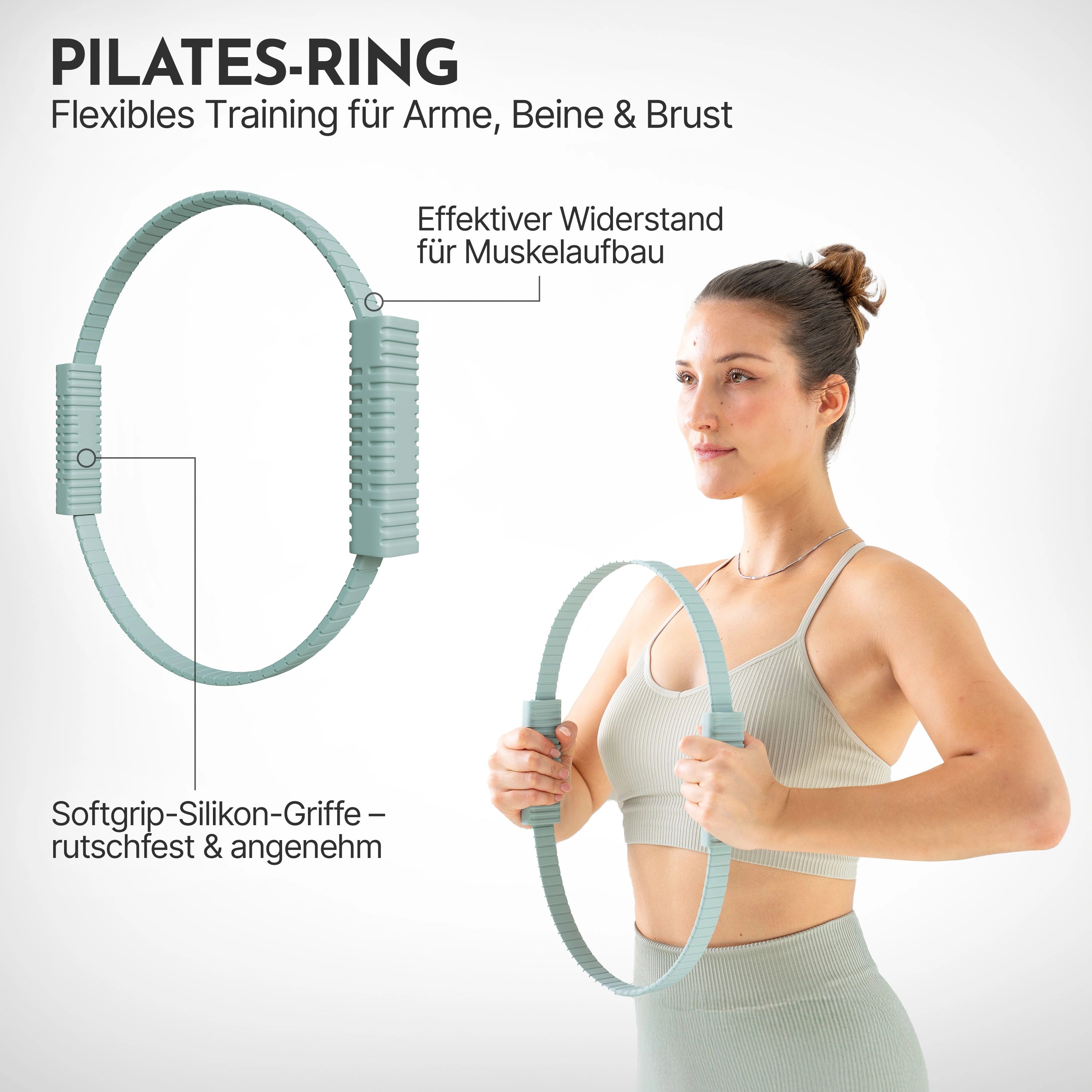 Pilates Komplett-Set Premium - mit Geschenkbox - Sky Blue PRO Set: mit Pilatesmatte + Kurs - Sportgerät von NEOLYMP | Fitnessequipment und Sportartikel