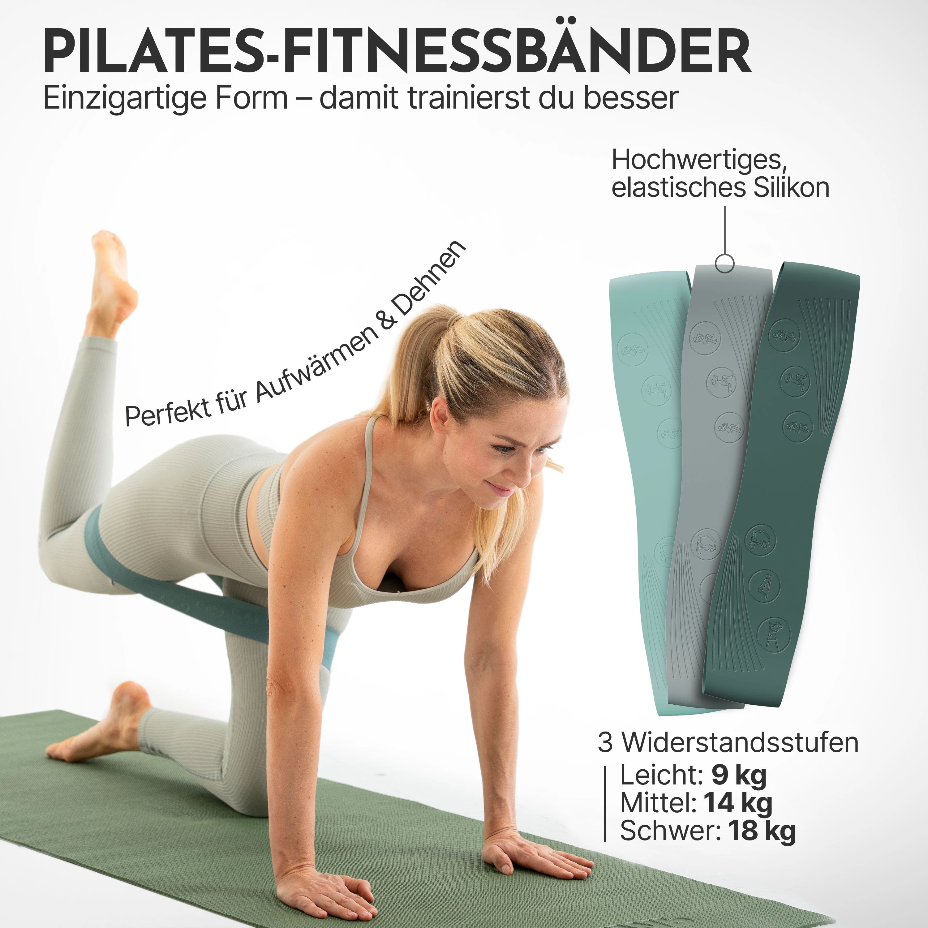 Pilates Komplett-Set Premium - mit Geschenkbox - Sky Blue BASIC Set - Sportgerät von NEOLYMP | Fitnessequipment und Sportartikel