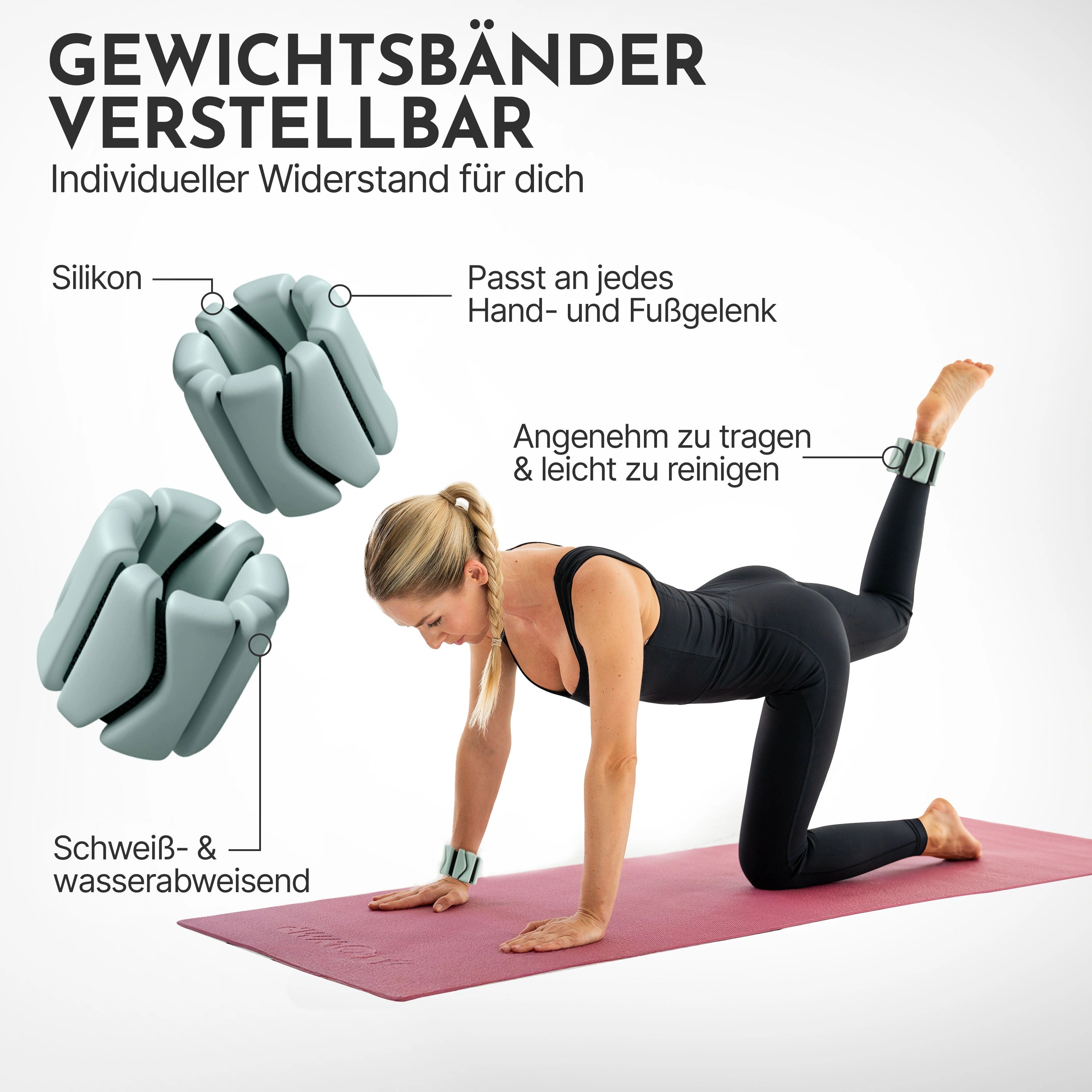 Pilates Komplett-Set Premium - mit Geschenkbox - Sky Blue BASIC Set - Sportgerät von NEOLYMP | Fitnessequipment und Sportartikel