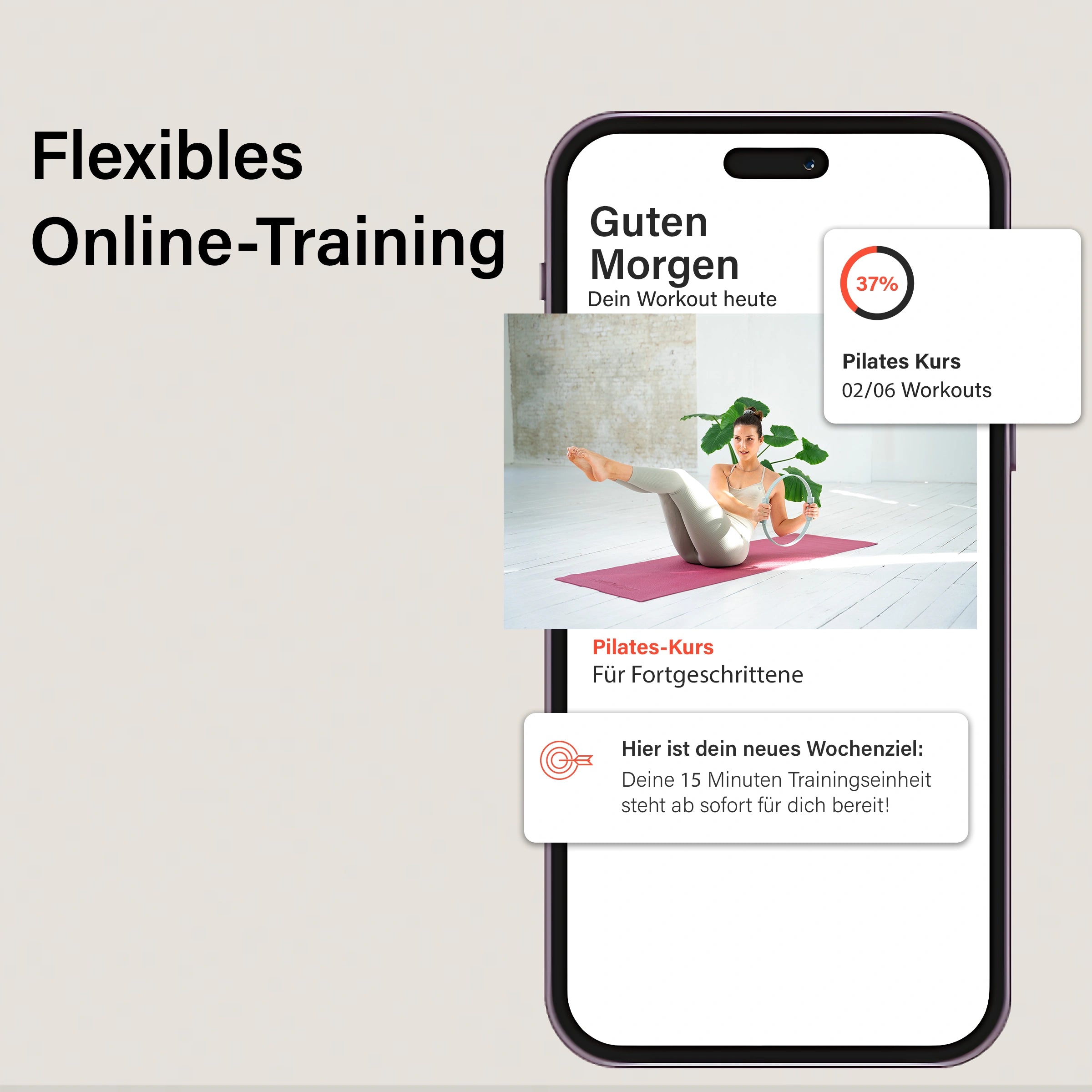 Pilates Komplett-Set Premium - mit Geschenkbox - Berry PRO Set: mit Pilatesmatte + Kurs - Sportgerät von NEOLYMP | Fitnessequipment und Sportartikel