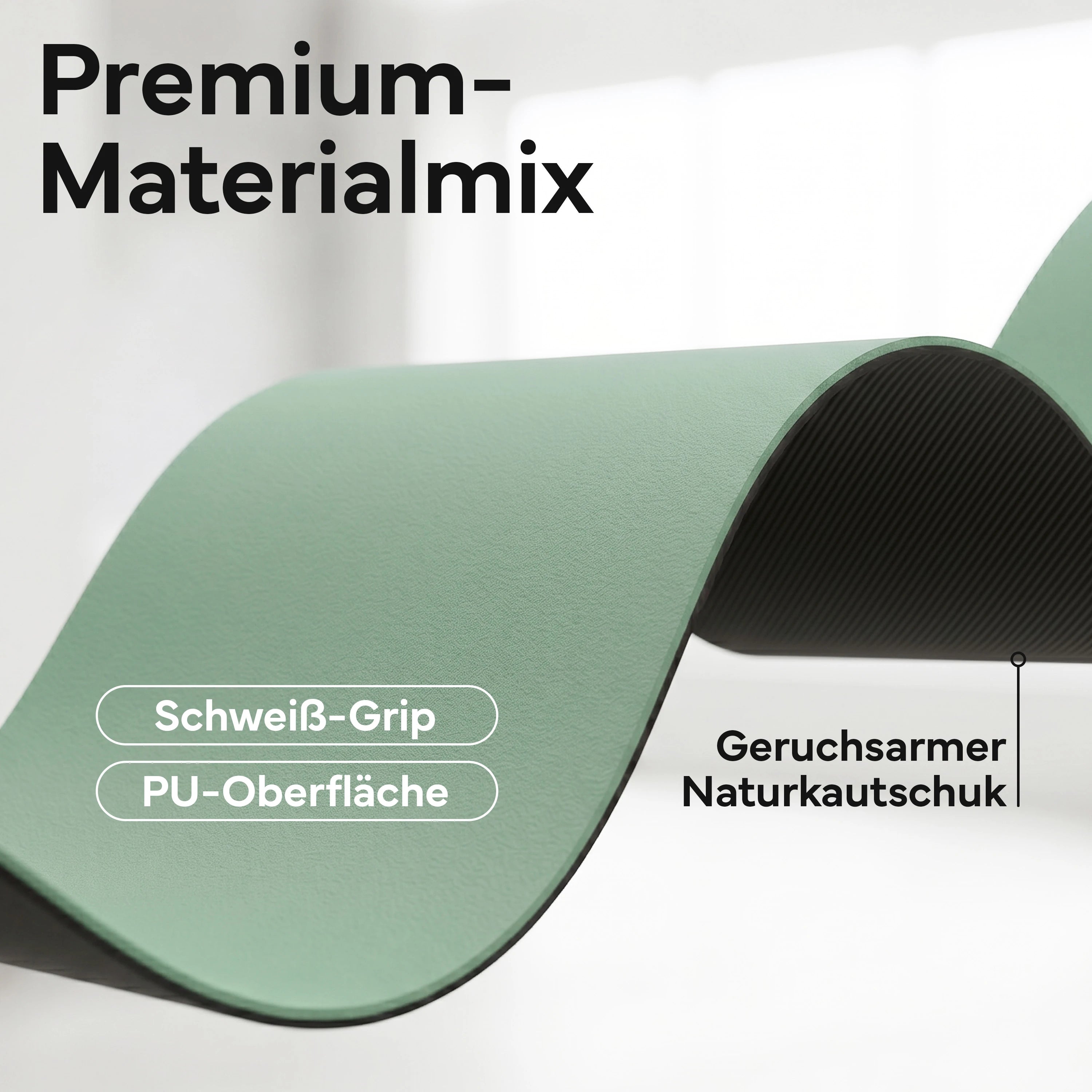 Pilates & Yoga Matte Premium - Matcha - Yogamatten von NEOLYMP | Fitnessequipment und Sportartikel