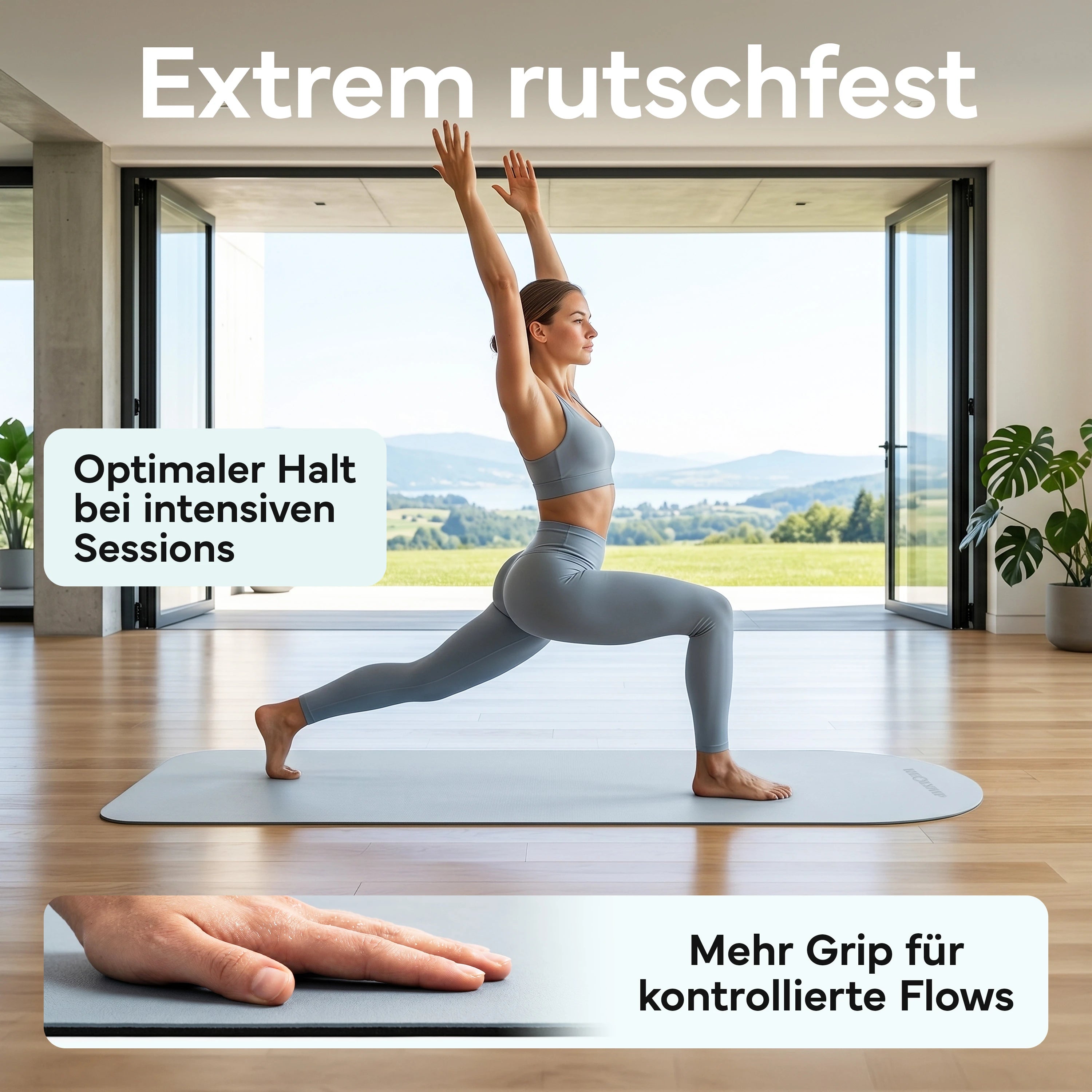 Pilates & Yoga Matte Premium - Sky Blue - Yogamatten von NEOLYMP | Fitnessequipment und Sportartikel