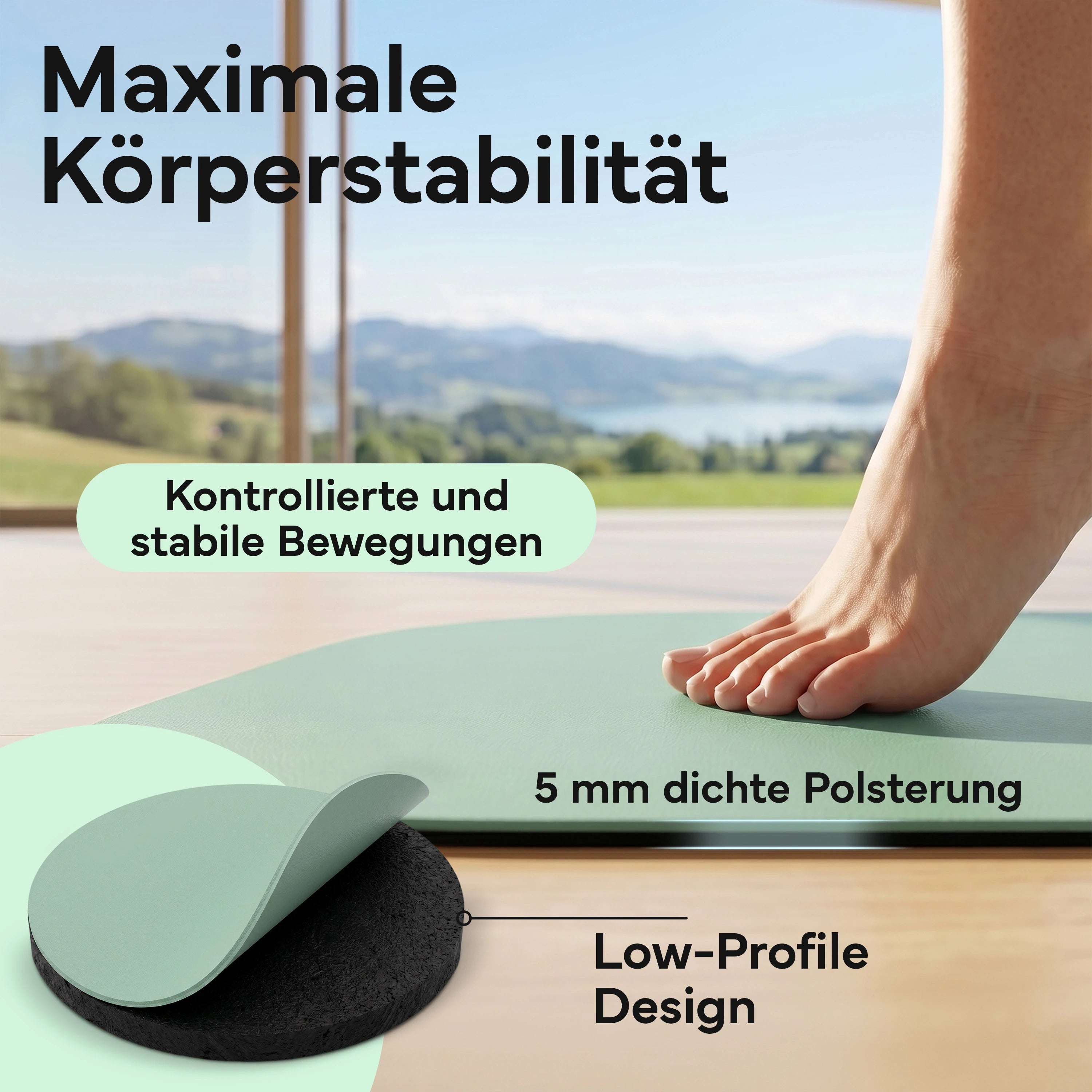 Pilates & Yoga Matte Premium - Matcha - Yogamatten von NEOLYMP | Fitnessequipment und Sportartikel