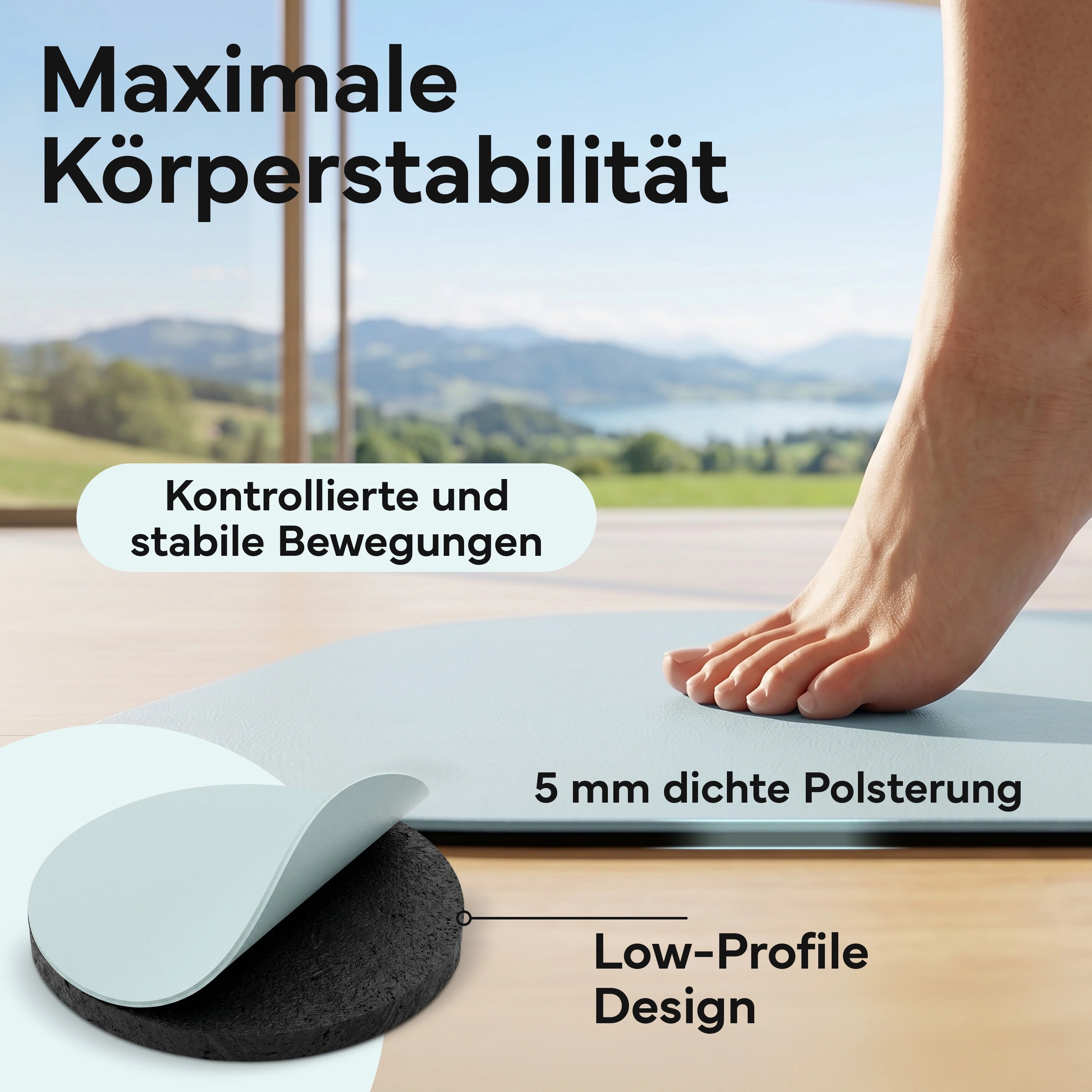 Pilates & Yoga Matte Premium - Sky Blue - Yogamatten von NEOLYMP | Fitnessequipment und Sportartikel