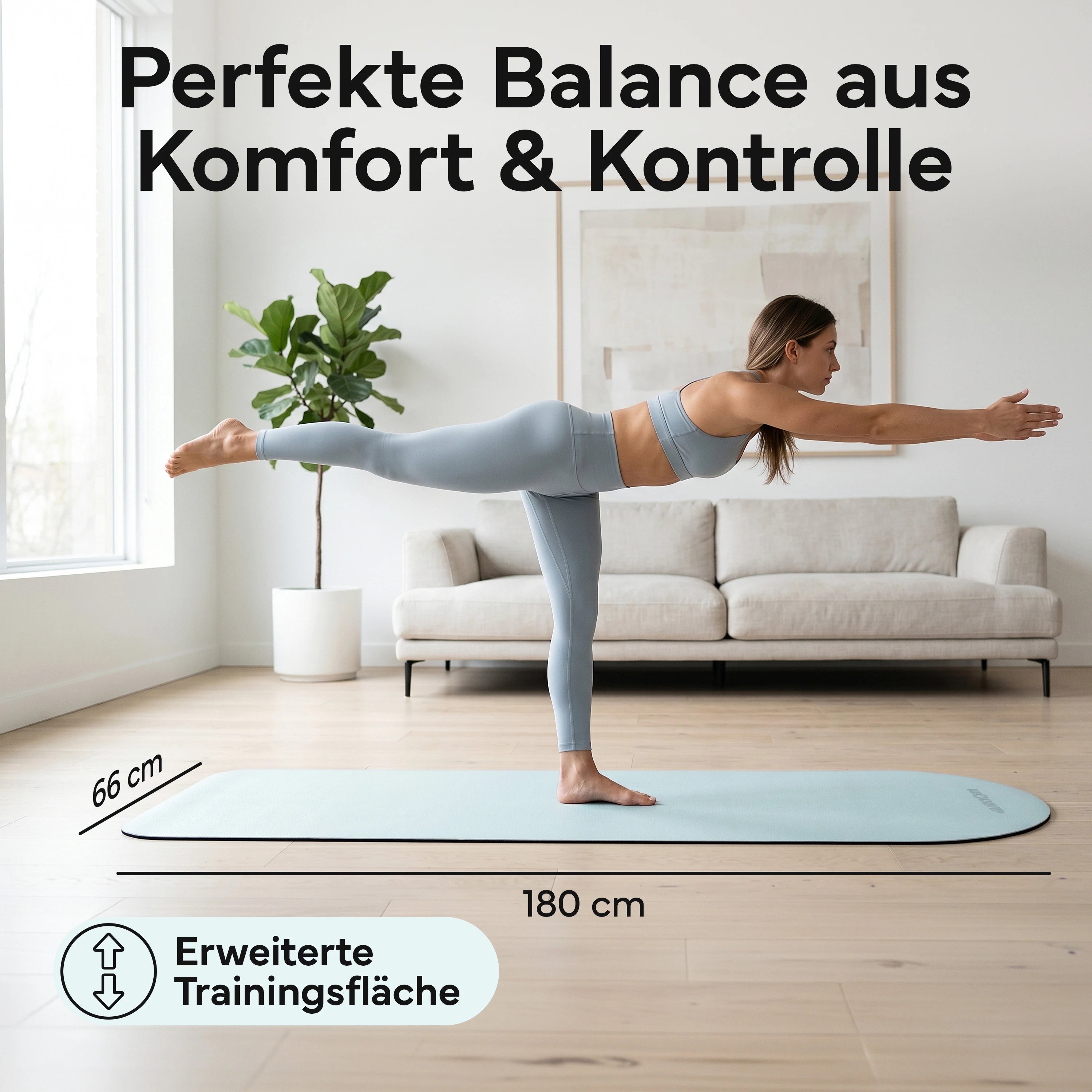 Pilates & Yoga Matte Premium - Sky Blue - Yogamatten von NEOLYMP | Fitnessequipment und Sportartikel
