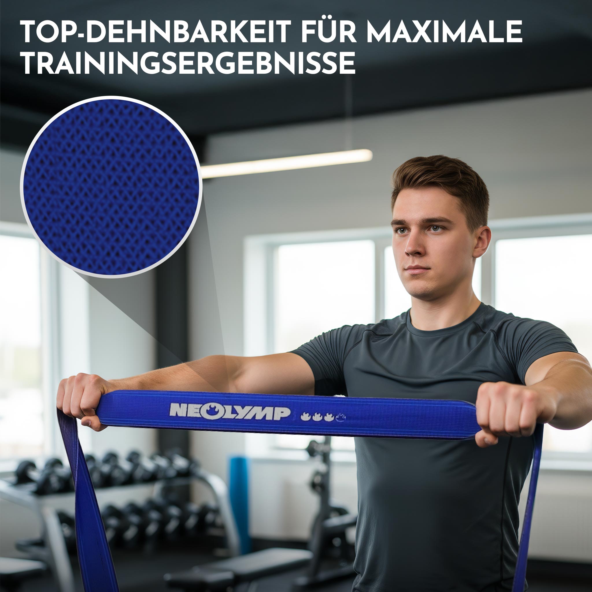 Powerband aus Stoff - mit Verstellschnalle - - Fitnessbänder von NEOLYMP | Fitnessequipment und Sportartikel