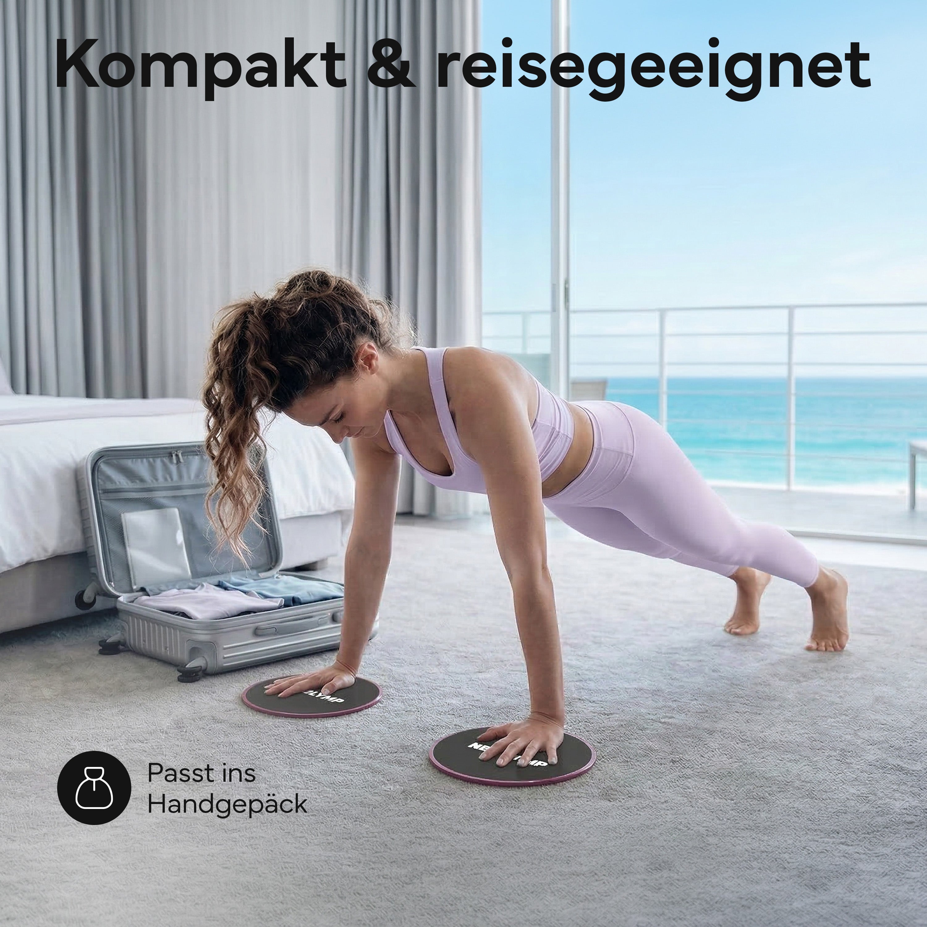 Pilates Slider 2er Set - für glatte Böden und Teppich - Berry - Pilatesequipment von NEOLYMP | Fitnessequipment und Sportartikel
