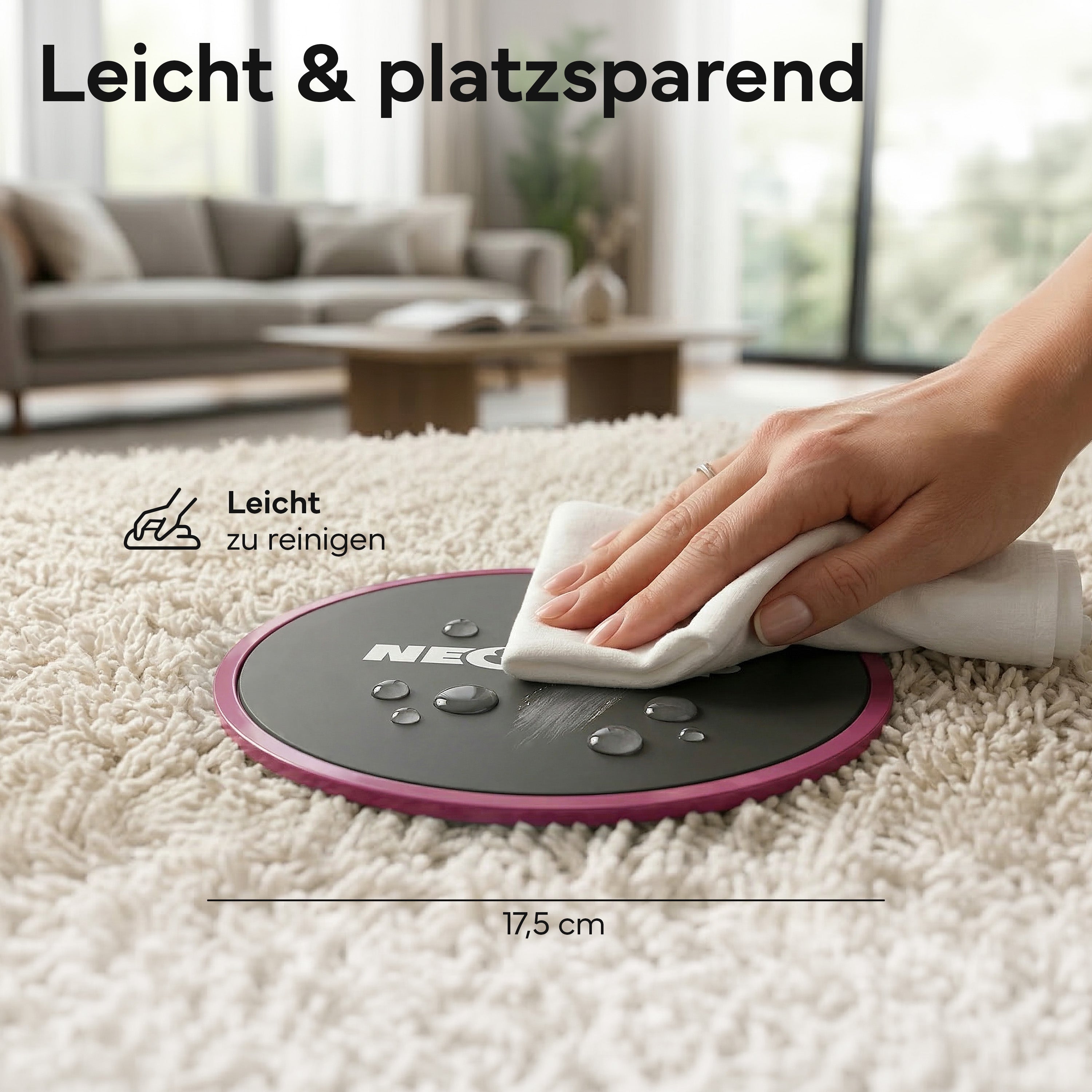 Pilates Slider 2er Set - für glatte Böden und Teppich - Berry - Pilatesequipment von NEOLYMP | Fitnessequipment und Sportartikel