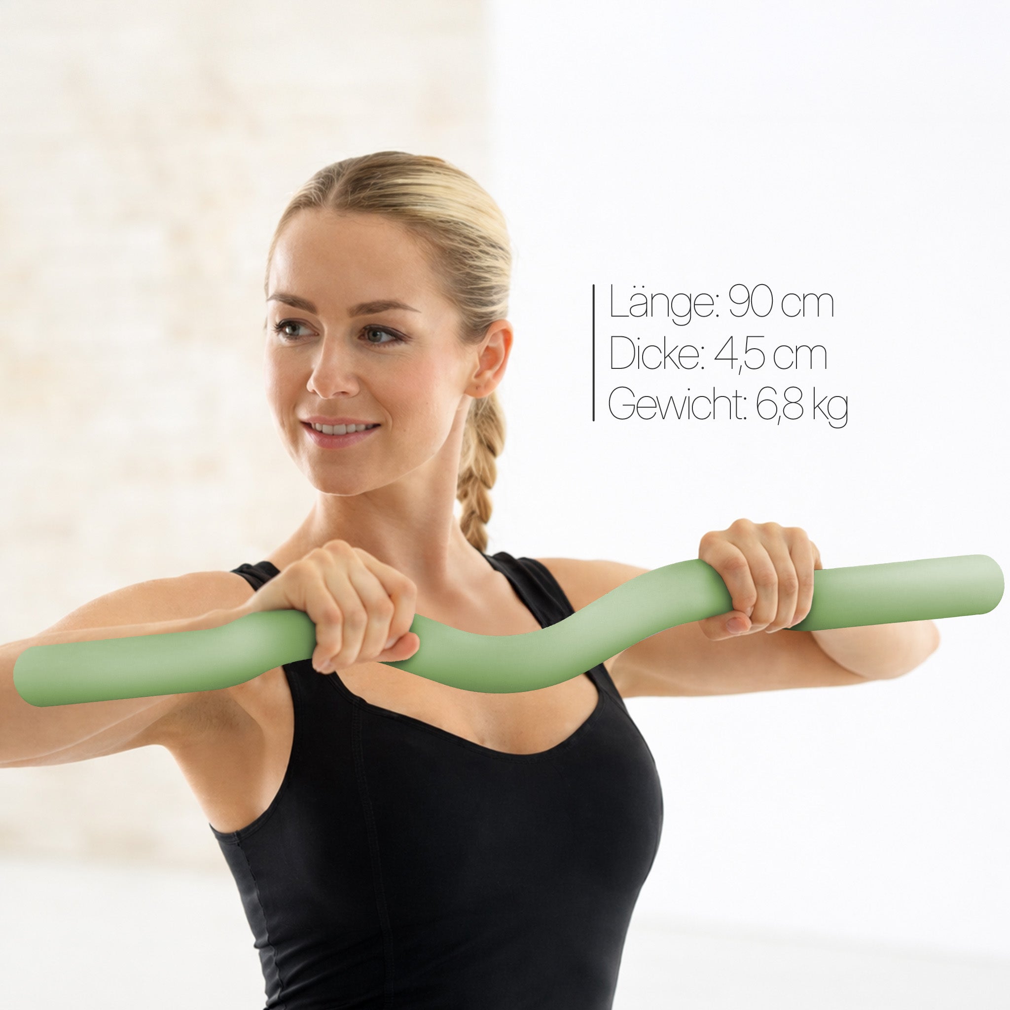 Pilates SZ Hantelstange - ergonomische Silikon Curlbar - Matcha - Sportgerät von NEOLYMP | Fitnessequipment und Sportartikel