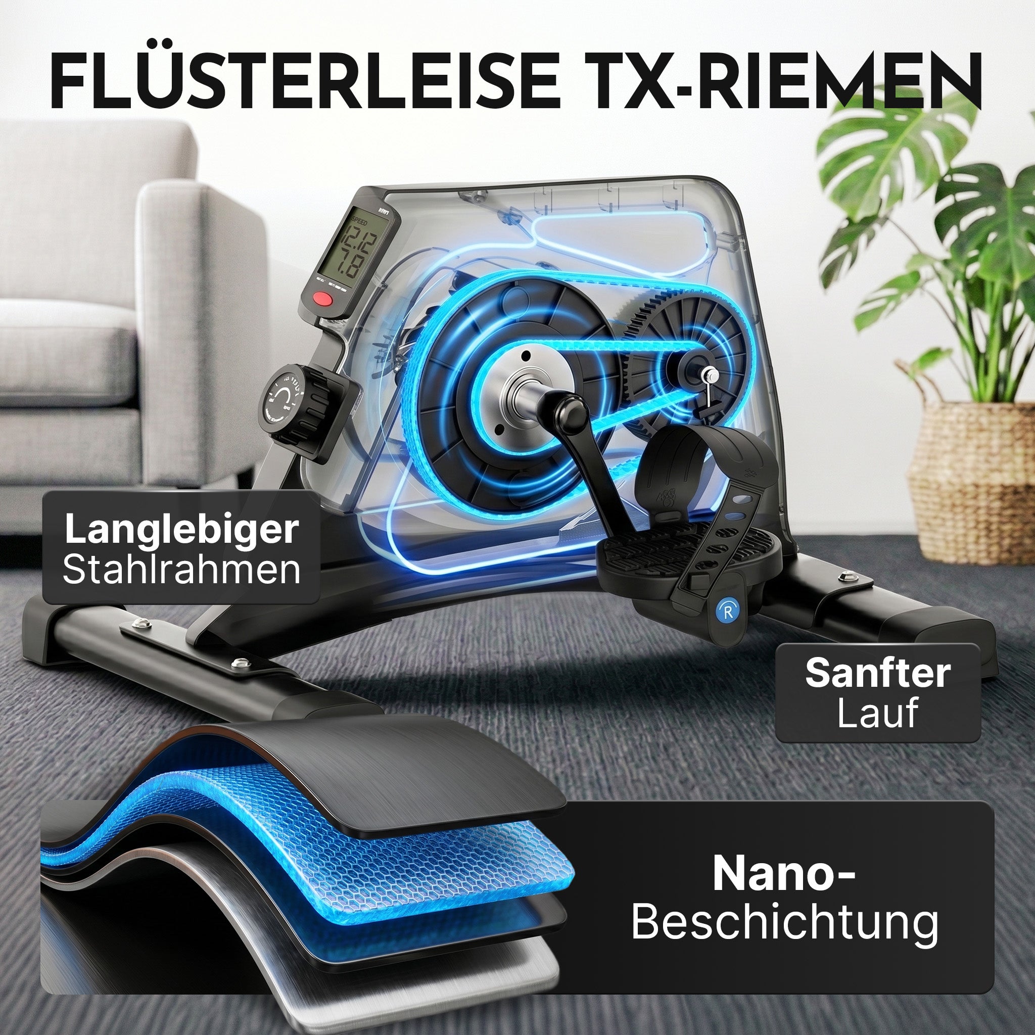 Pedaltrainer - ergonomischer Heimtrainer mit Zubehör | B-Ware - - Outlet von NEOLYMP | Fitnessequipment und Sportartikel