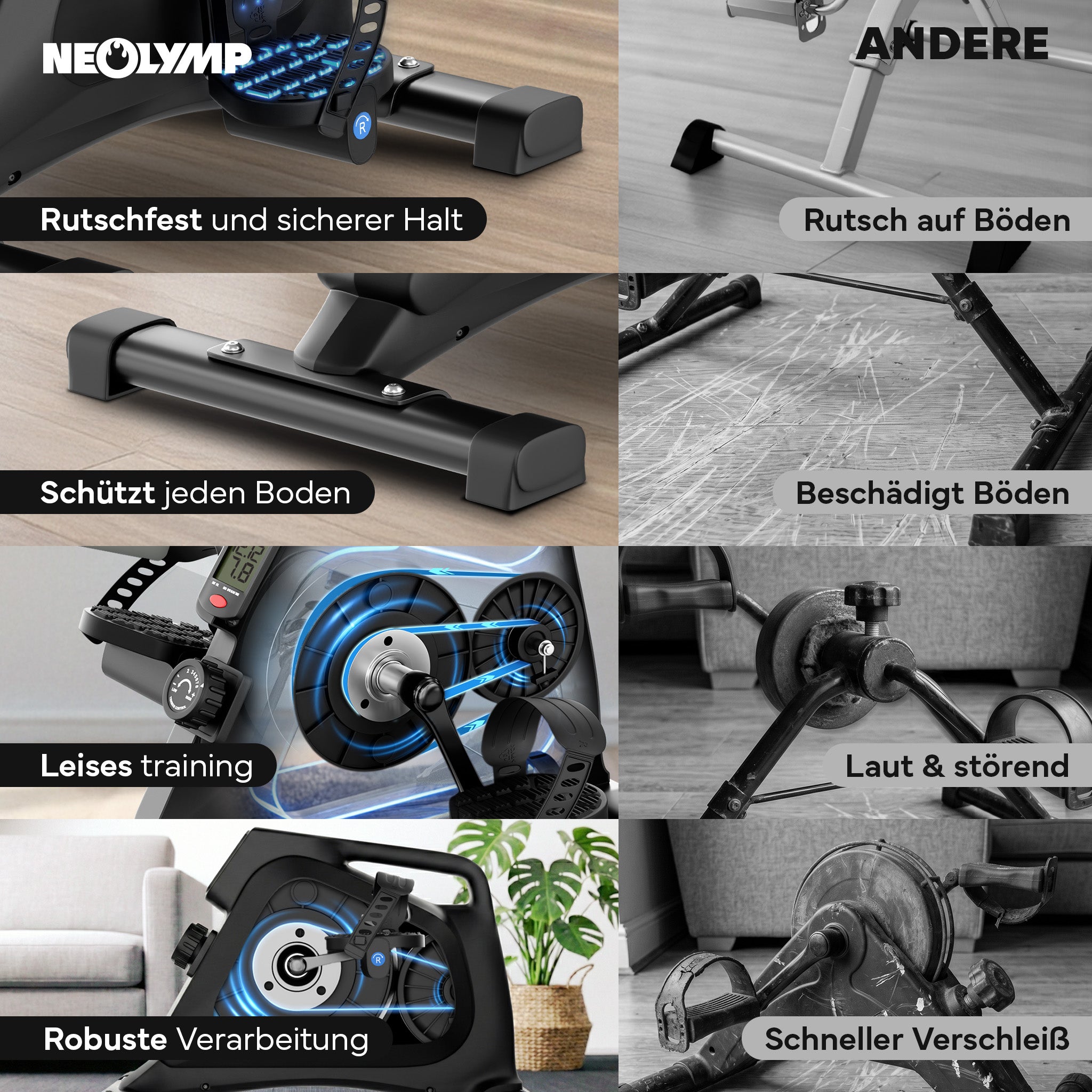 Pedaltrainer - ergonomischer Heimtrainer mit Zubehör | B-Ware - - Outlet von NEOLYMP | Fitnessequipment und Sportartikel