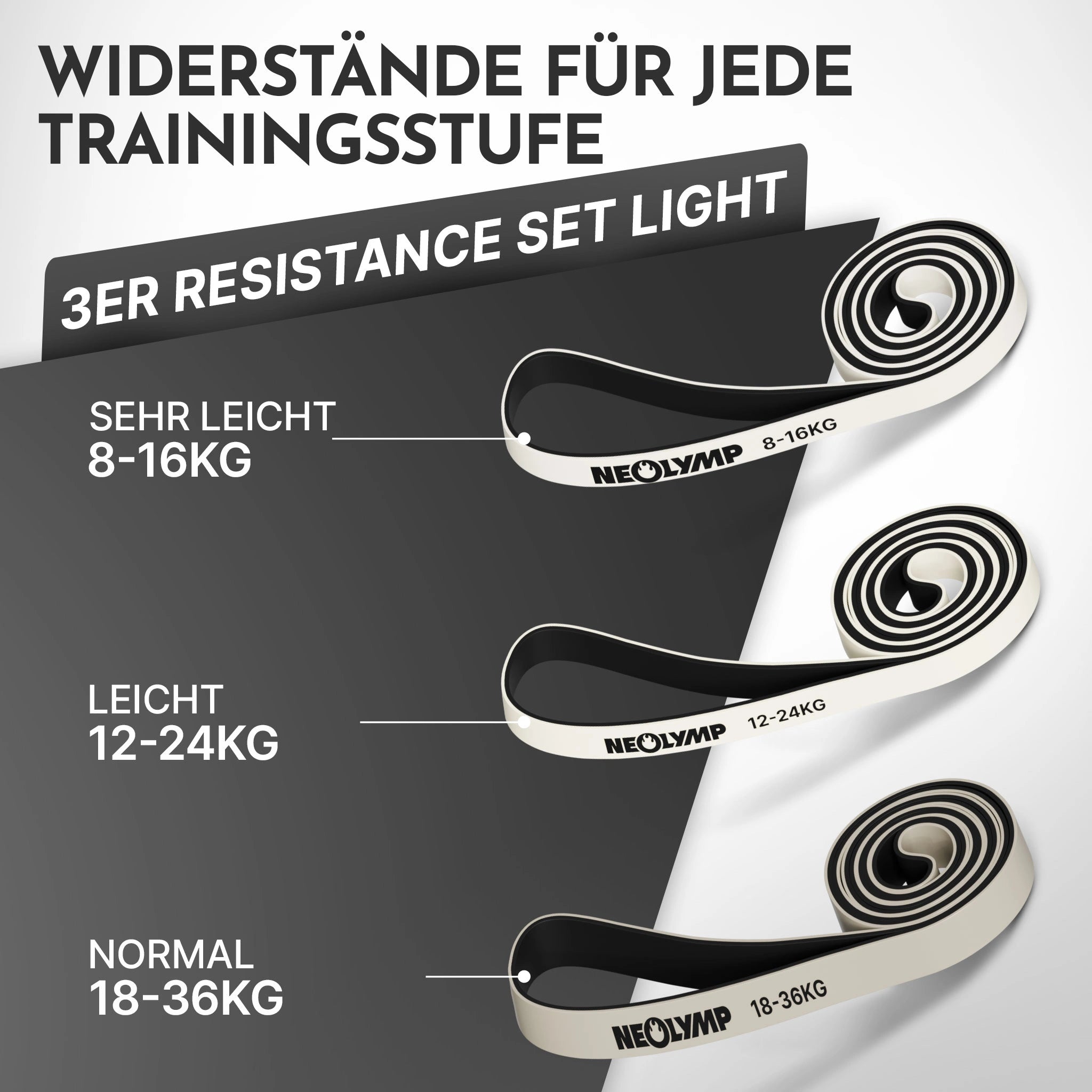 Klimmzugstangen-Bundle - Alle Übungen, volle Bewegungsfreiheit - Stange + Dip Bar + Resistance Bands - Klimmzugstangen von NEOLYMP | Fitnessequipment und Sportartikel