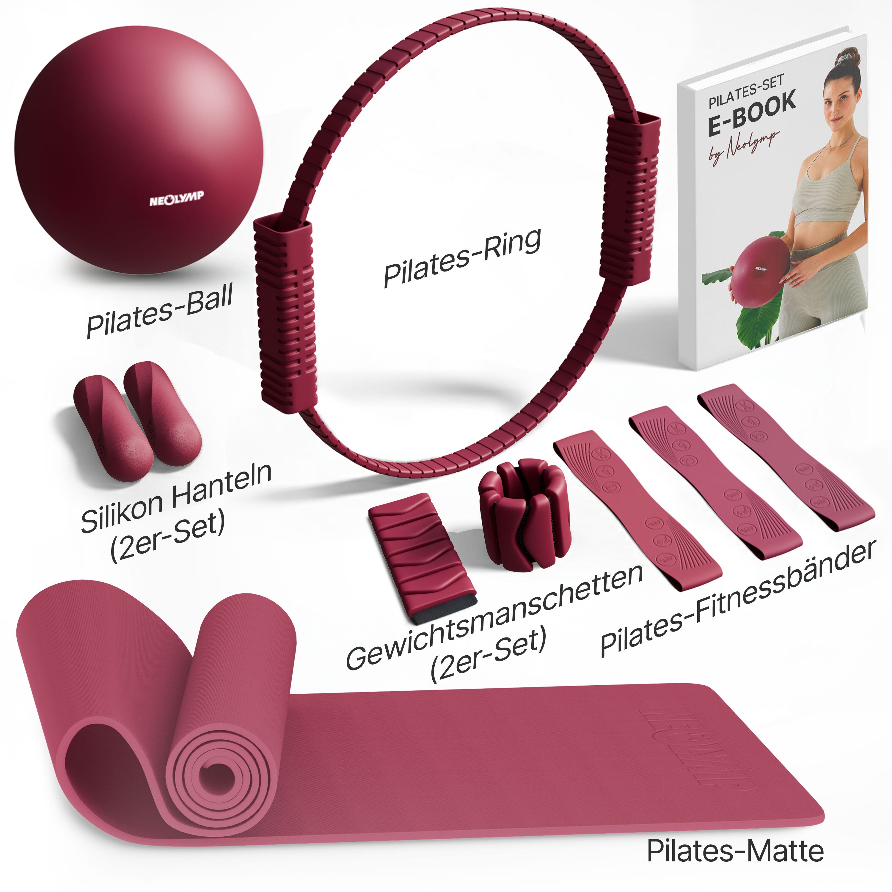 Premium Pilates Komplett-Set mit Geschenkbox (MP) - - Sportgerät von NEOLYMP | Fitnessequipment und Sportartikel