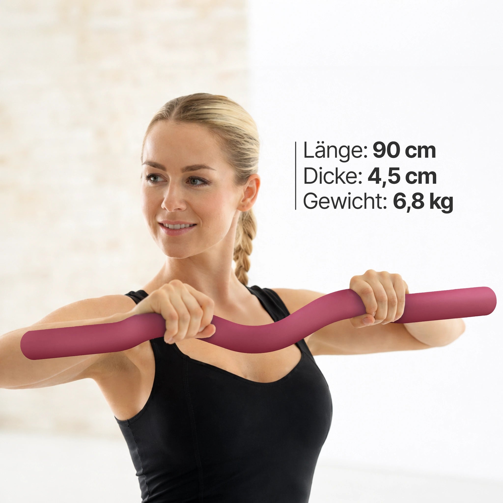 Pilates SZ Hantelstange - ergonomische Silikon Curlbar - Berry - Sportgerät von NEOLYMP | Fitnessequipment und Sportartikel
