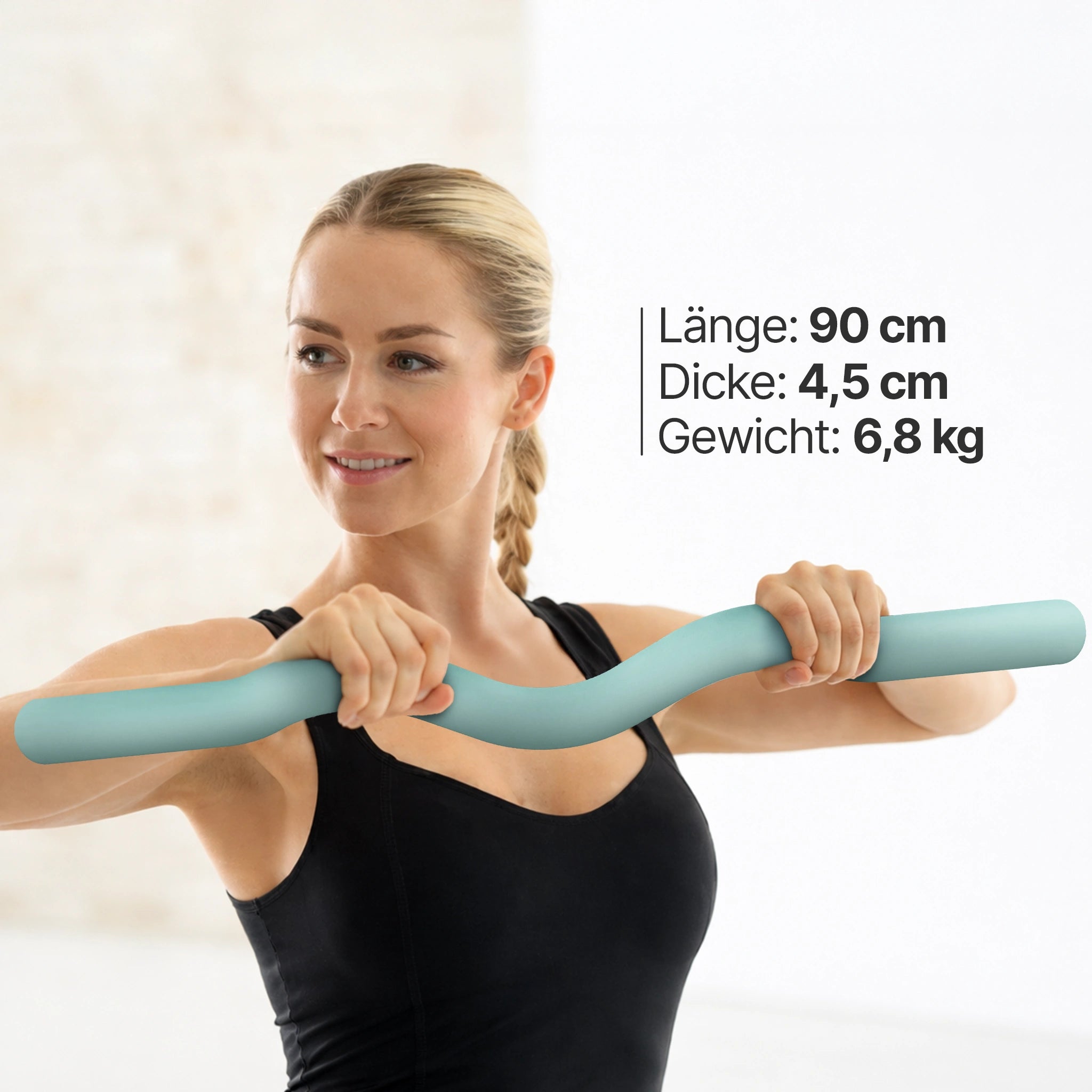 Pilates SZ Hantelstange - ergonomische Silikon Curlbar - Sky Blue - Sportgerät von NEOLYMP | Fitnessequipment und Sportartikel