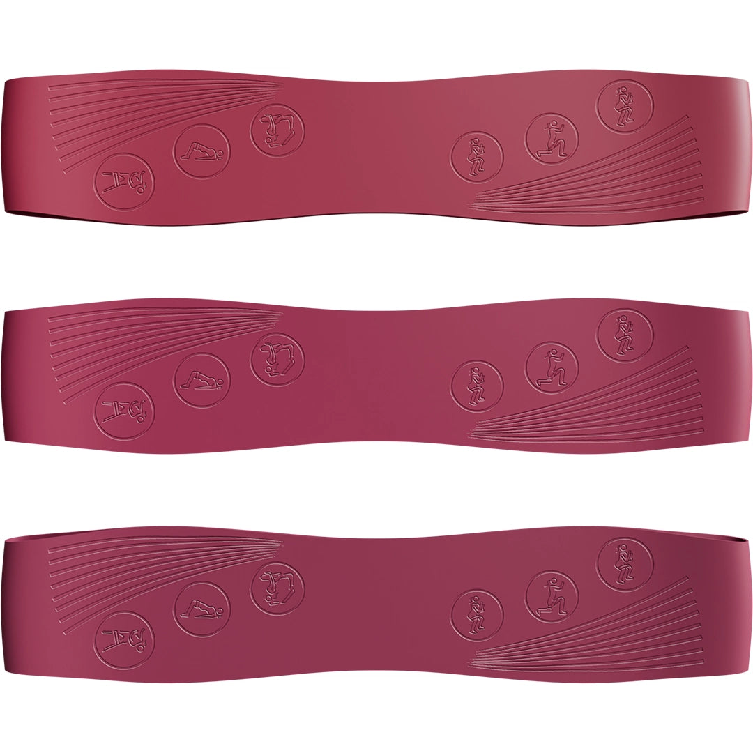 Pilatesbänder 3er Set - aus Silikon - Berry - Fitnessbänder von NEOLYMP | Fitnessequipment und Sportartikel
