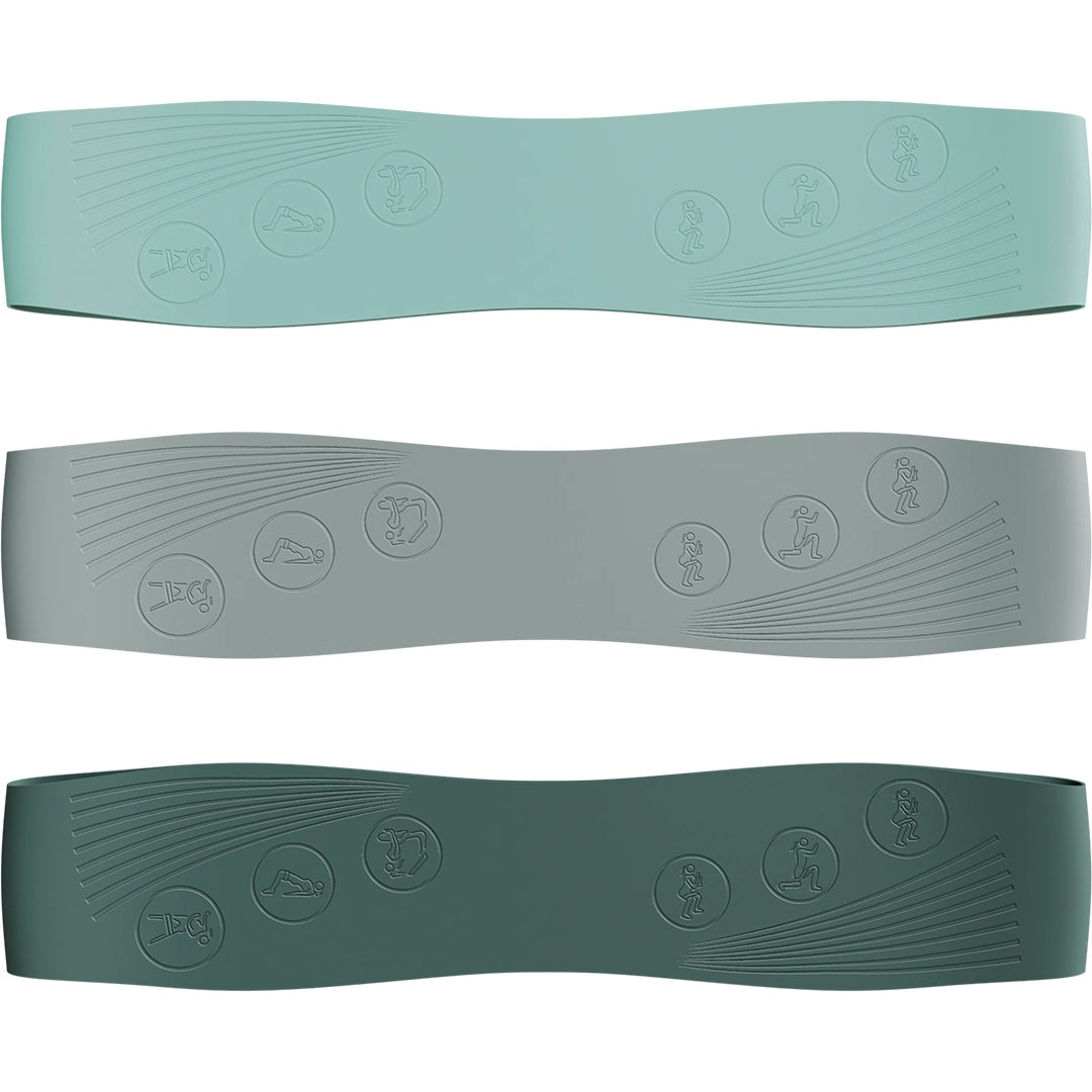Pilatesbänder 3er Set - aus Silikon - Sky Blue - Fitnessbänder von NEOLYMP | Fitnessequipment und Sportartikel