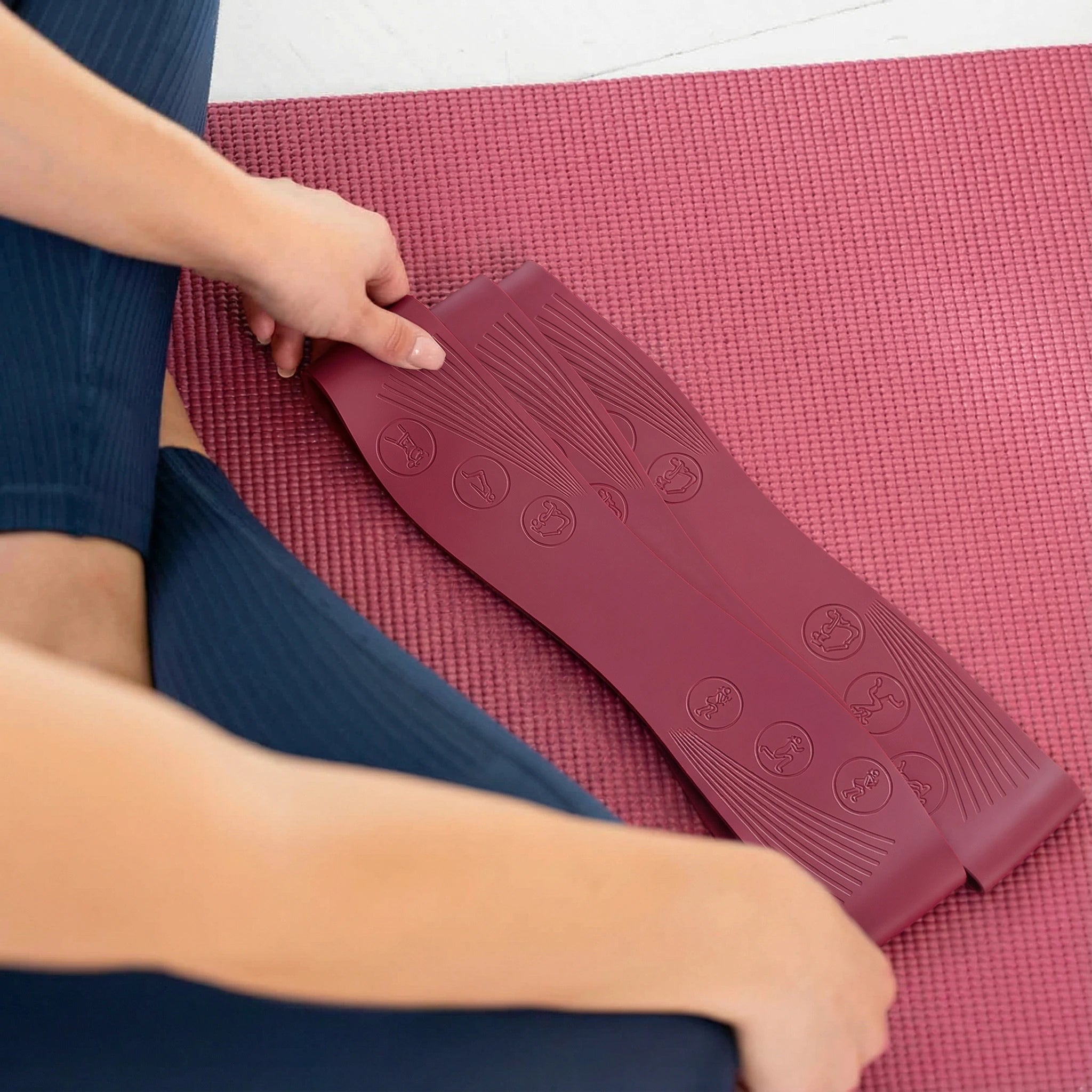 Pilatesbänder 3er Set - aus Silikon - Berry - Fitnessbänder von NEOLYMP | Fitnessequipment und Sportartikel