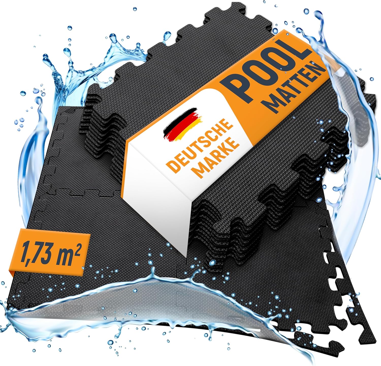 Bodenschutzmatte Pool Outdoor, zuschneidbar, für Whirlpool und Planschbecken – Schwarz (B‑Ware) - - Outlet von NEOLYMP | Fitnessequipment und Sportartikel