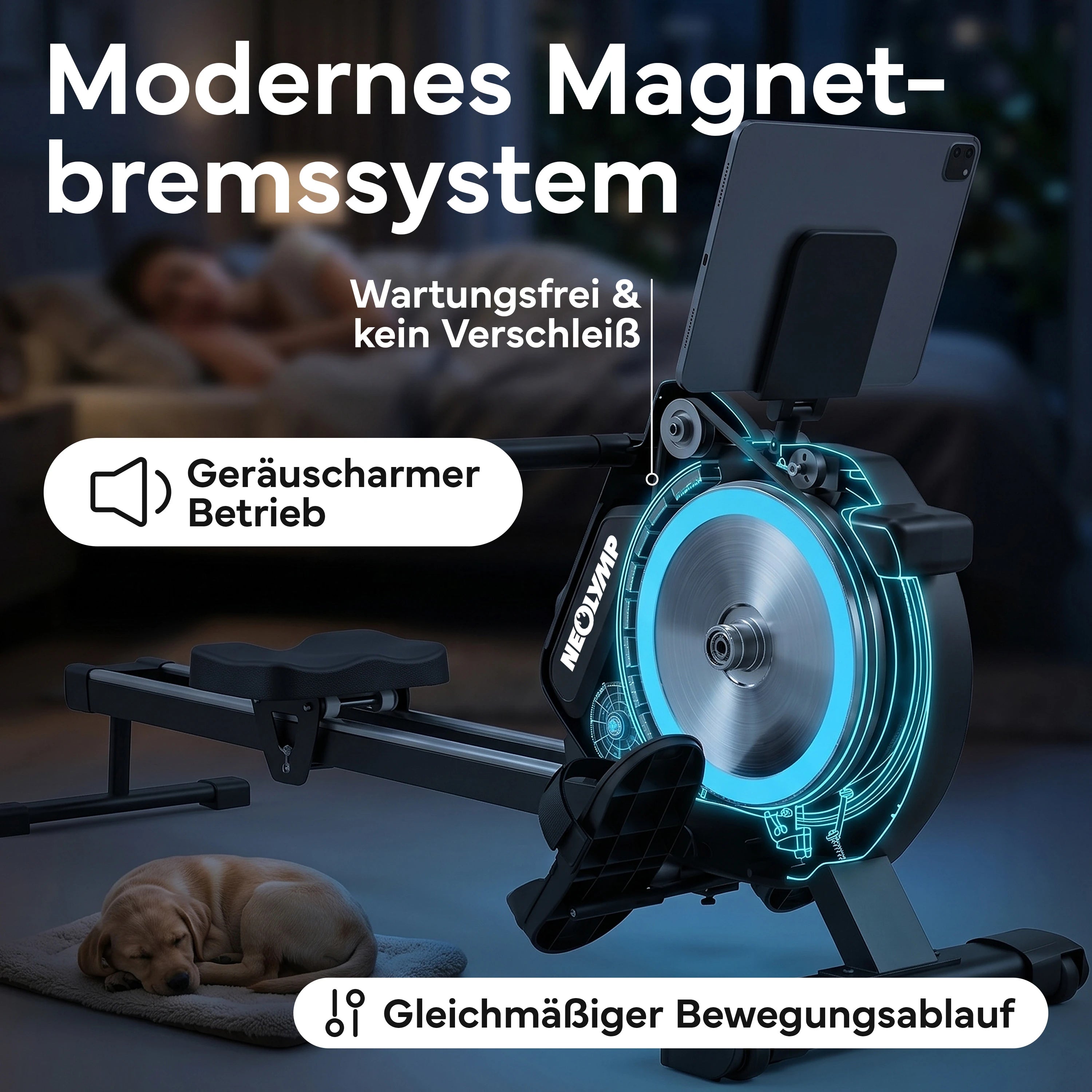 Rudergerät – Rudermaschine mit 32 Widerstandsstufen - - Sportgerät von NEOLYMP | Fitnessequipment und Sportartikel