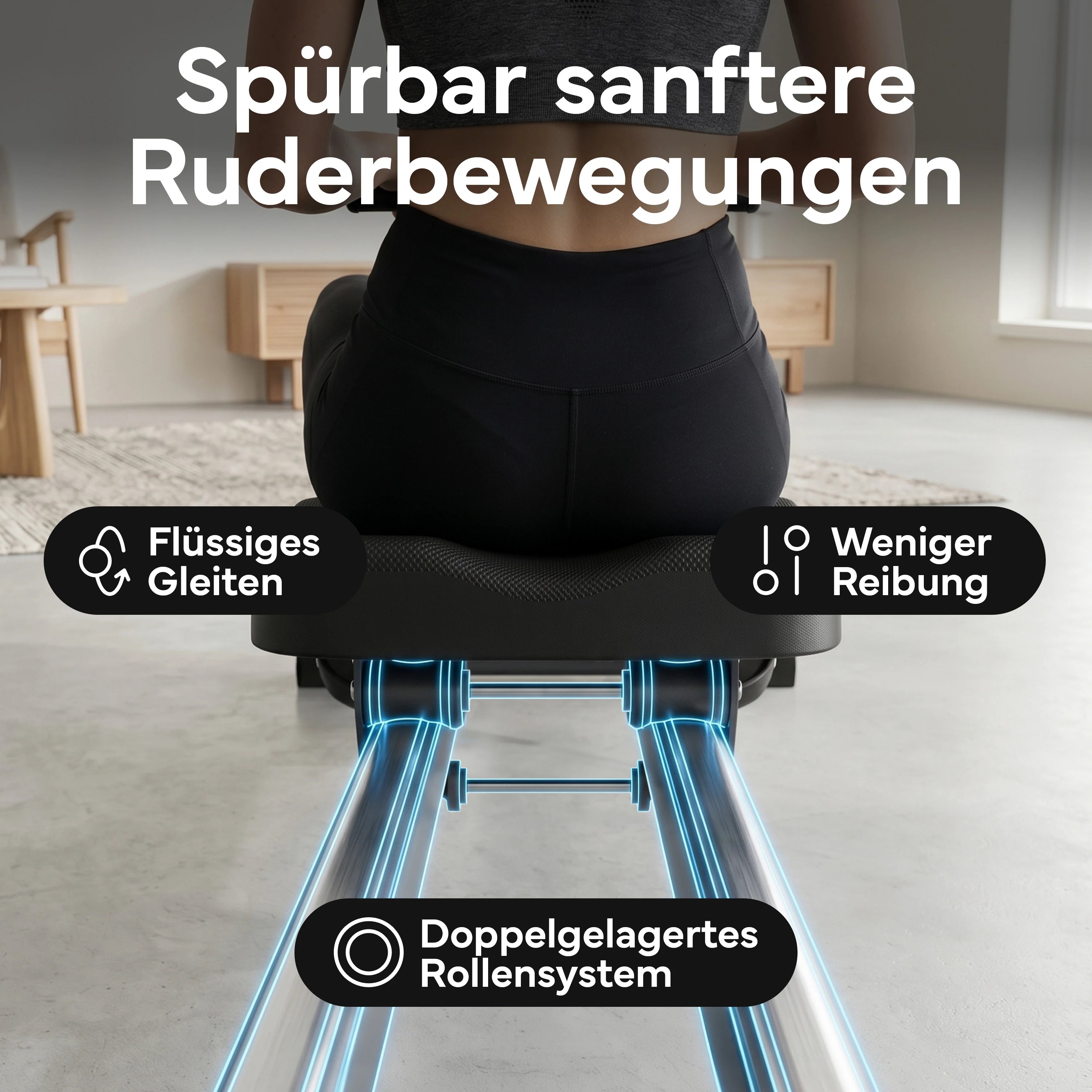 Rudergerät – Rudermaschine mit 32 Widerstandsstufen - - Sportgerät von NEOLYMP | Fitnessequipment und Sportartikel