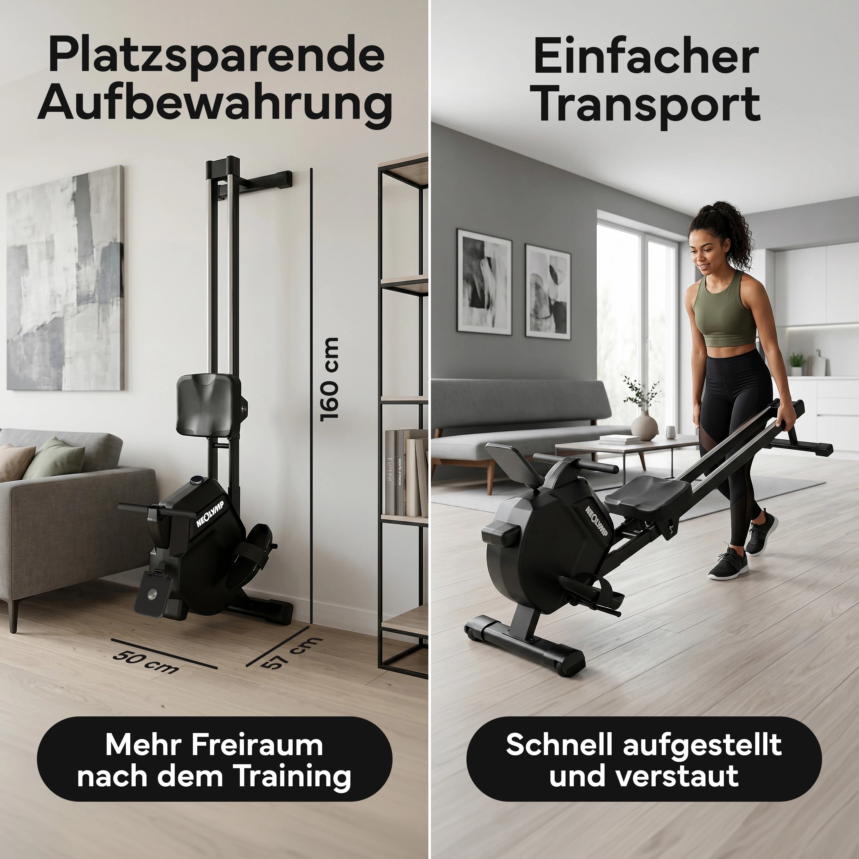 Rudergerät – Rudermaschine mit 32 Widerstandsstufen - - Sportgerät von NEOLYMP | Fitnessequipment und Sportartikel