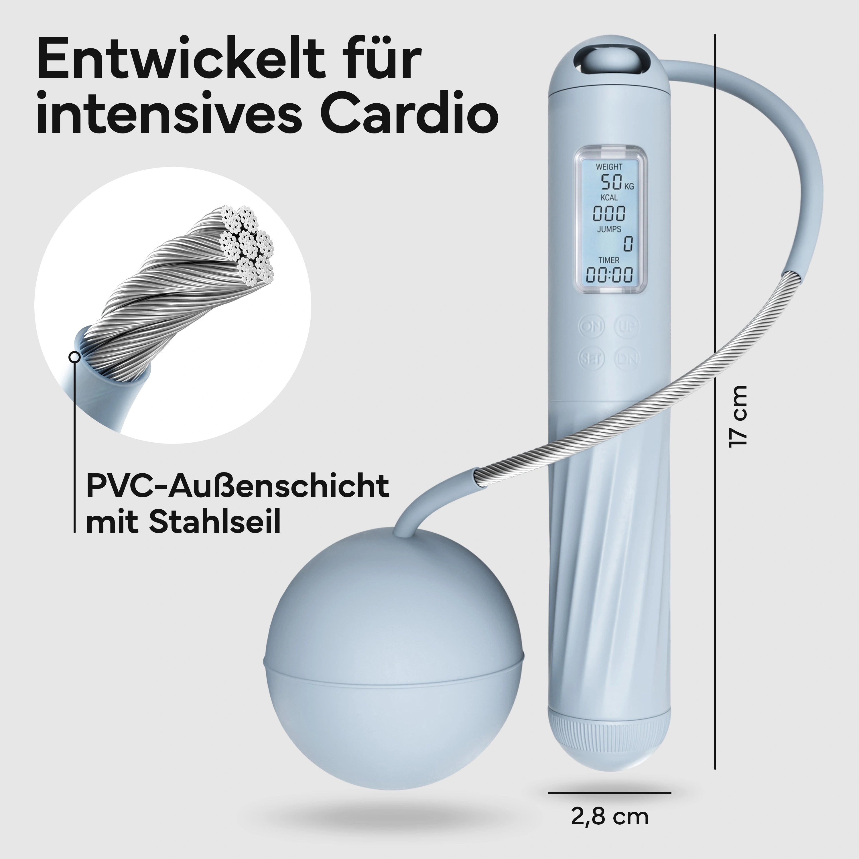 Smart Springseil Set - mit Zähler - - Pilatesequipment von NEOLYMP | Fitnessequipment und Sportartikel