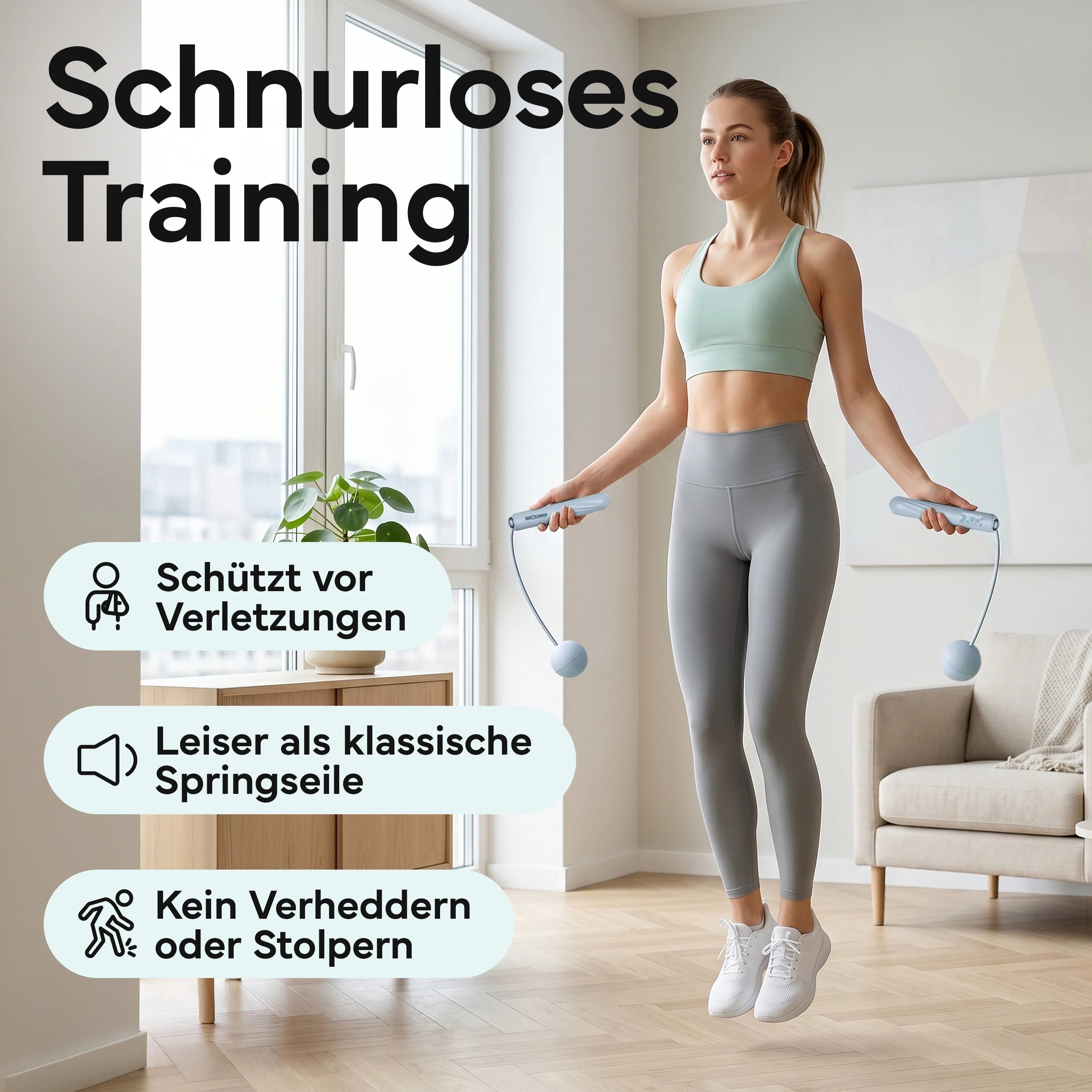 Smart Springseil Set - mit Zähler - - Pilatesequipment von NEOLYMP | Fitnessequipment und Sportartikel